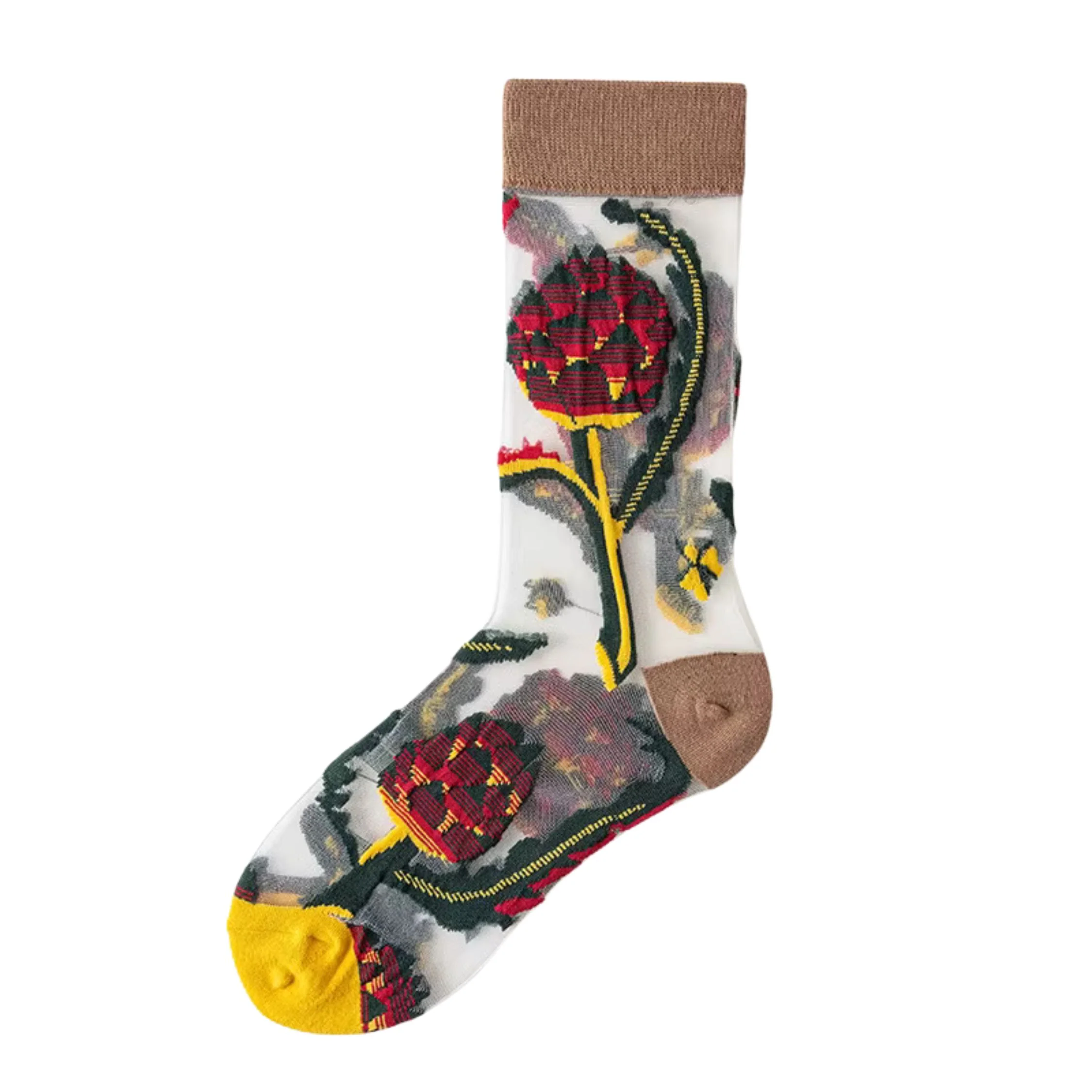 Sheer Plant Lover Socks in 8 Nature-Inspired Styles [Fits Size 5-9] - Image 6