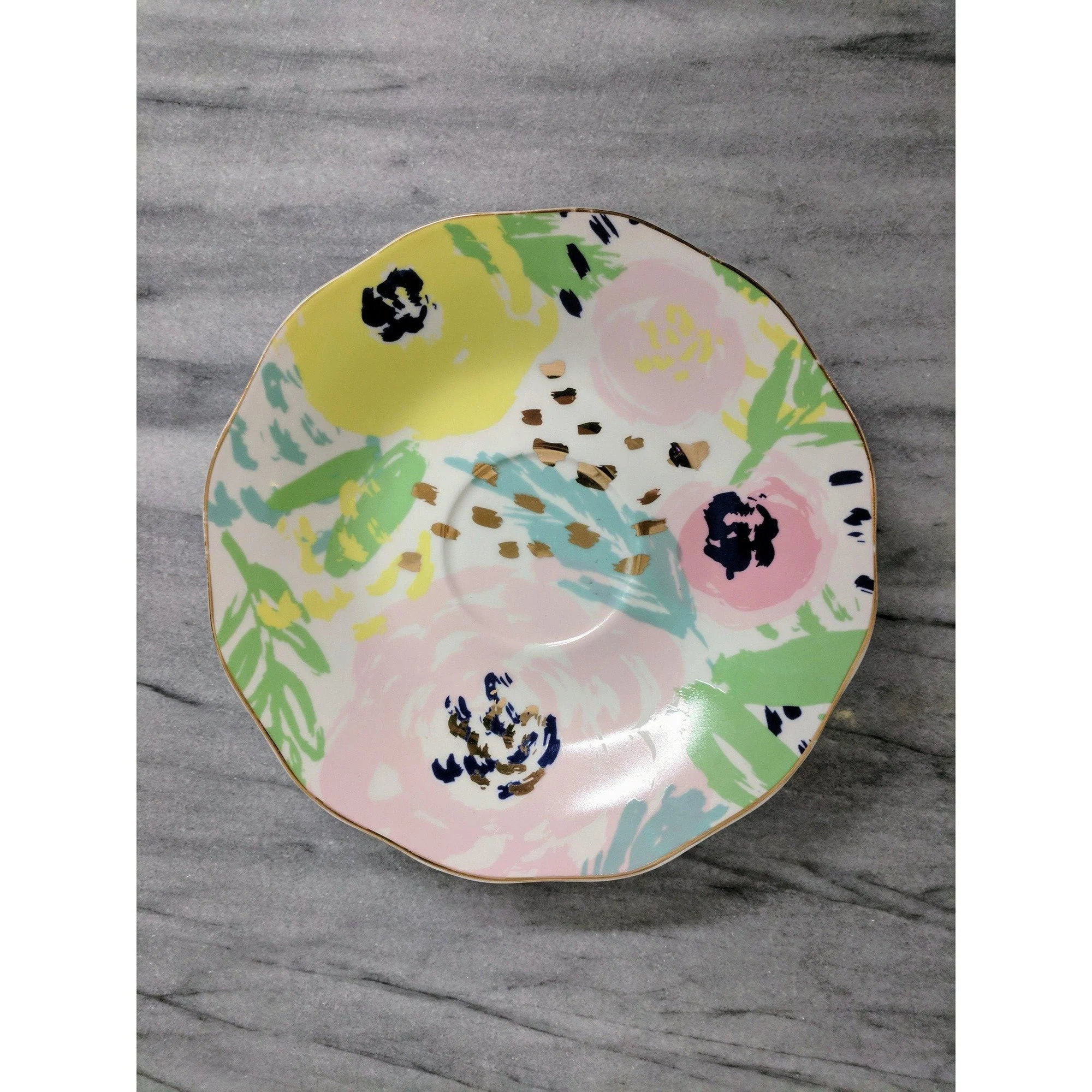 She's Whiskey in a Tea Cup and Saucer Set in Pink and Floral - Image 10