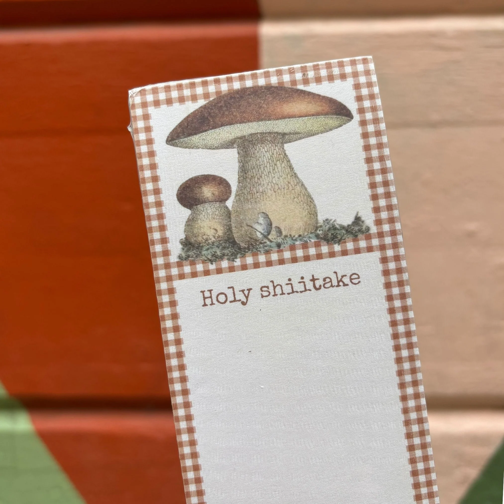 Shiitake List Note Pad | Holds to Fridge with Strong Magnet | 9.5" x 2.75" - Image 6