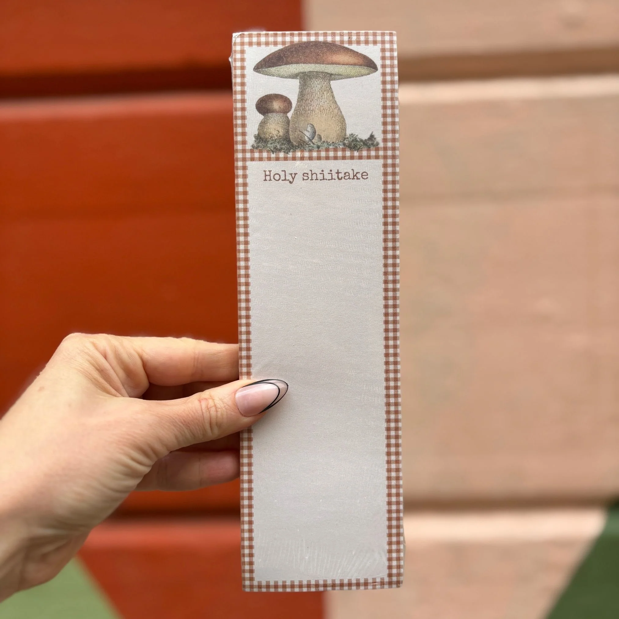 Shiitake List Note Pad | Holds to Fridge with Strong Magnet | 9.5" x 2.75" - Image 7