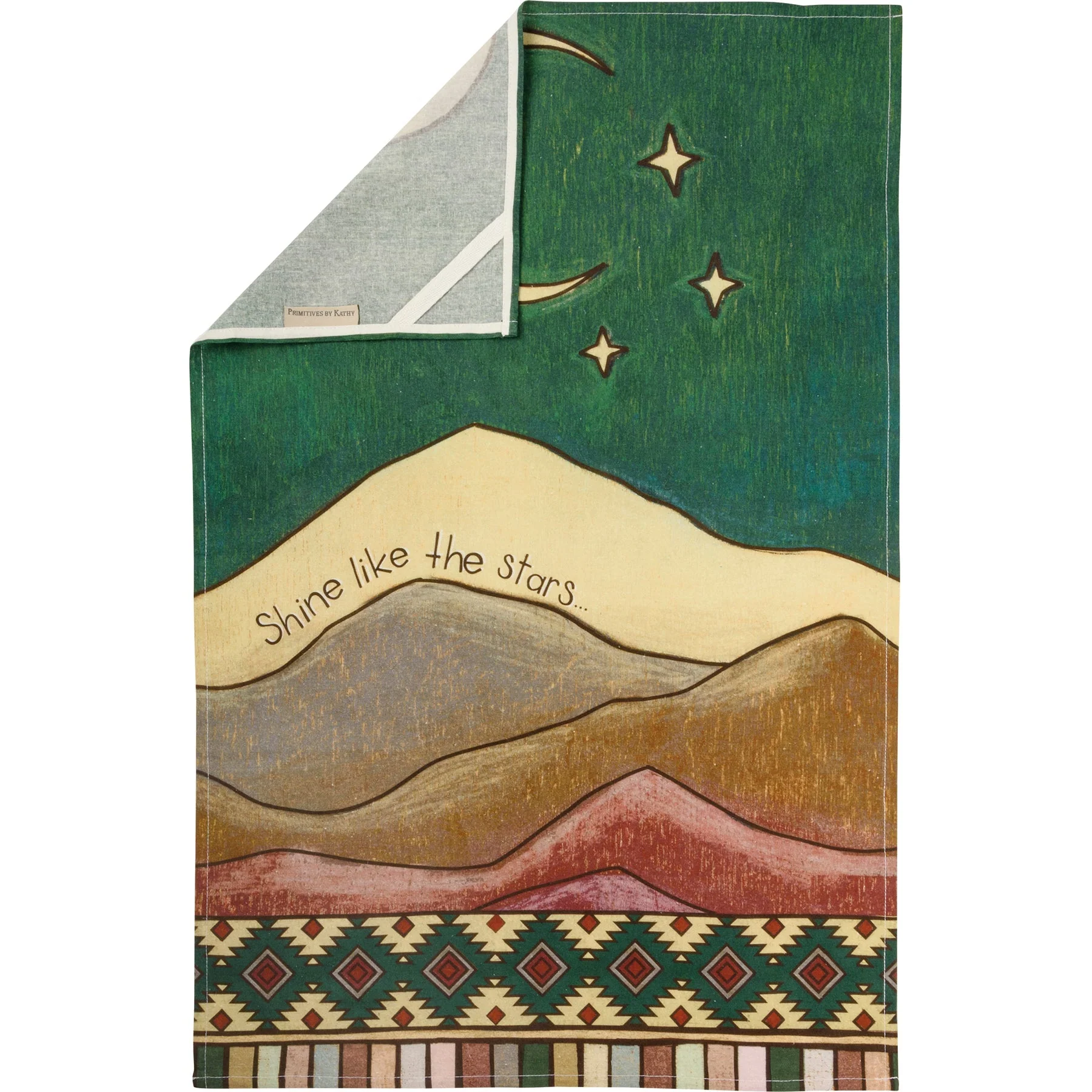 Shine Like The Stars Rolled Kitchen Towel | Cotton Hand Tea Dish Cloth | 18" x 28" - Image 4