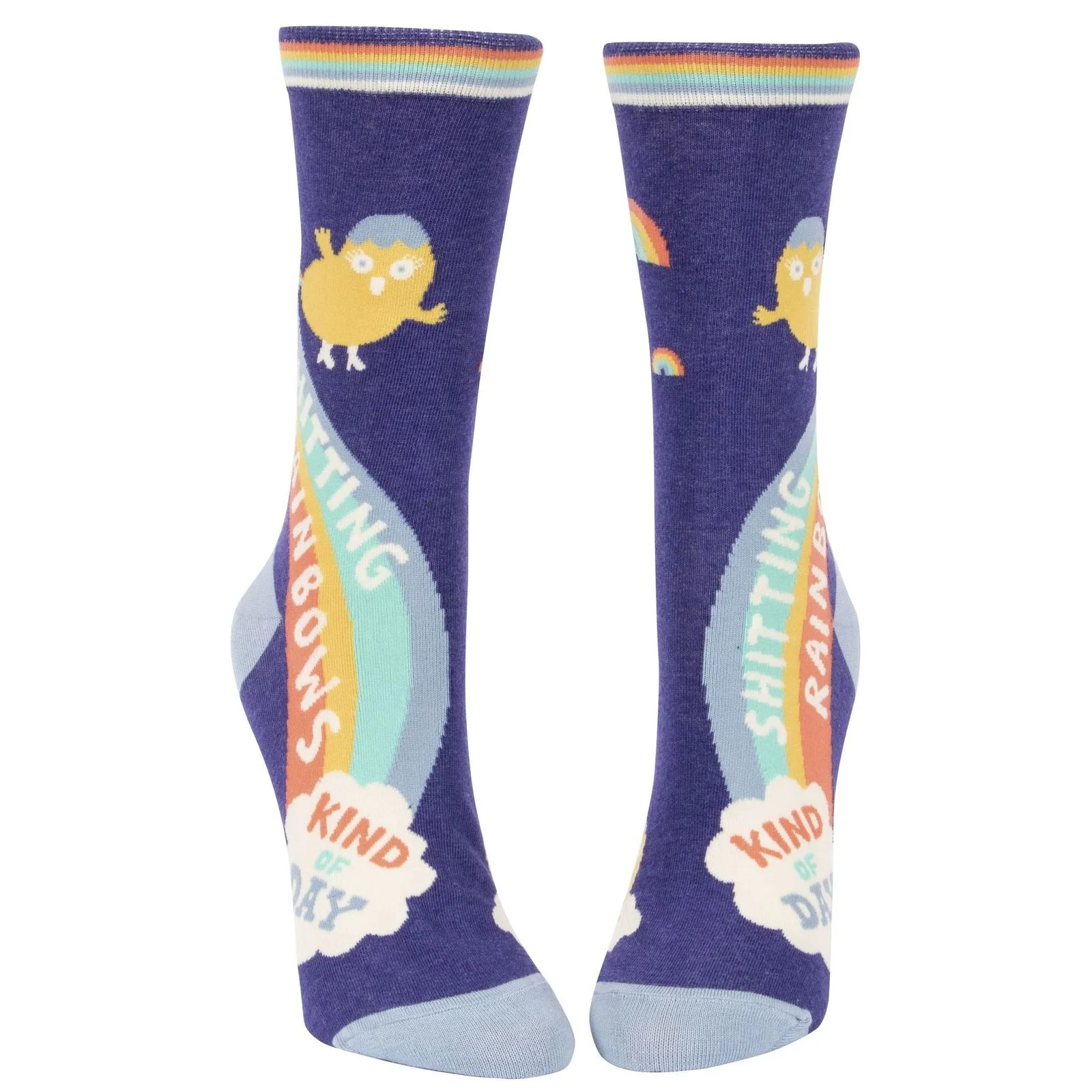 Shitting Rainbows Kind of Day Women's Crew Socks | BlueQ at GetBullish - Image 3