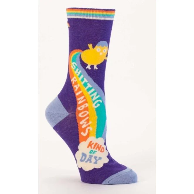 Shitting Rainbows Kind of Day Women's Crew Socks | BlueQ at GetBullish - Image 4
