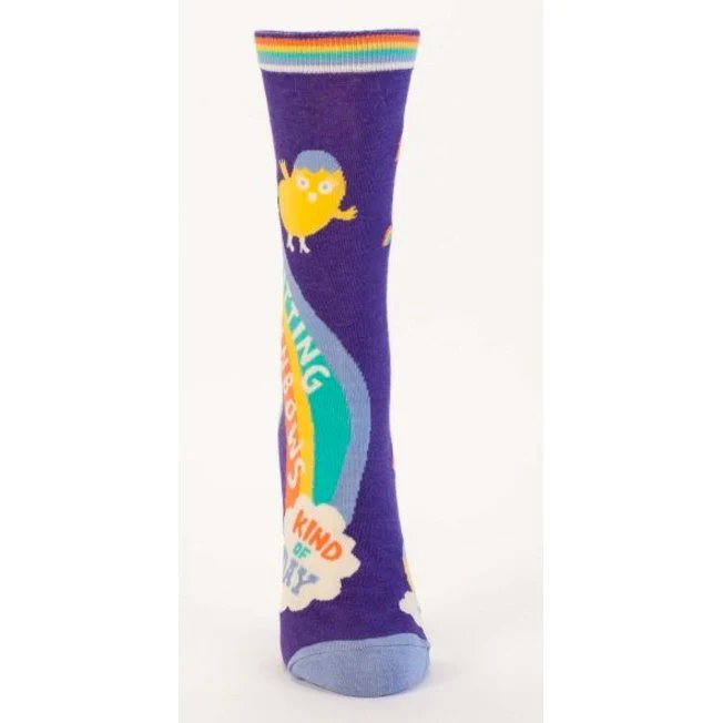 Shitting Rainbows Kind of Day Women's Crew Socks | BlueQ at GetBullish - Image 5