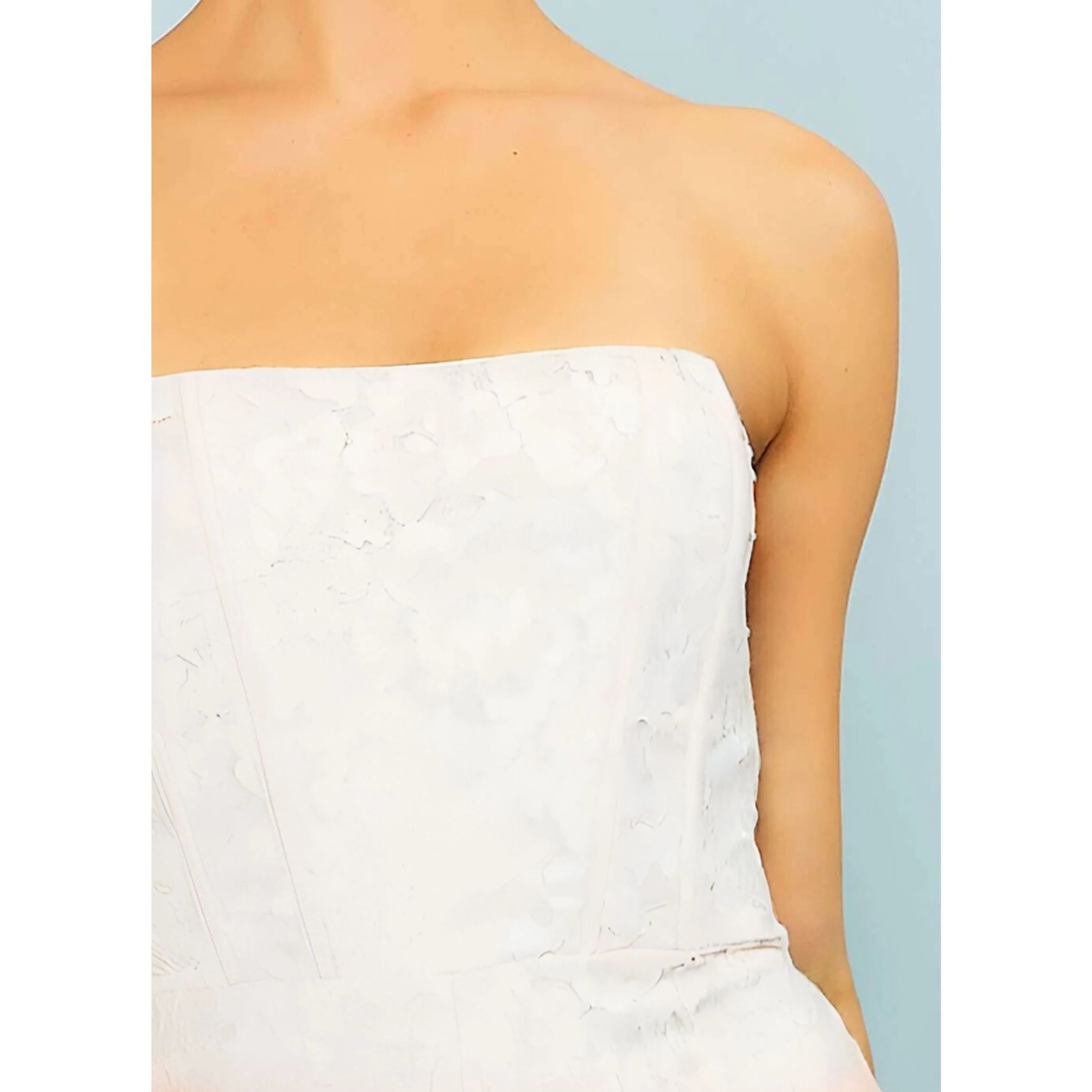 White Lace Corset Jumpsuit | Sleeveless Wide Leg Pants Formal Attire | [Sizes SM-L] - Image 6
