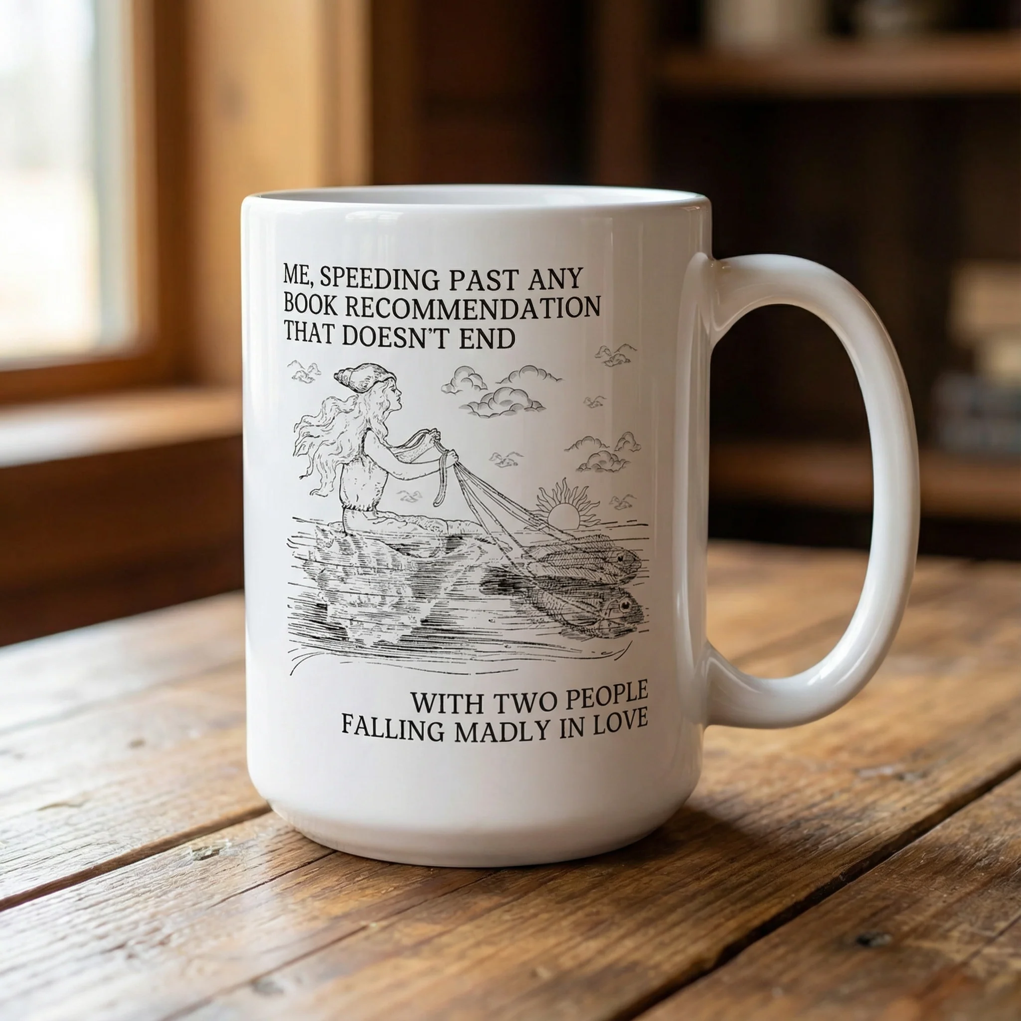 Romance Novel Mug | 15 oz. Silly Bookish Coffee Mug for Romance Reader - Image 5