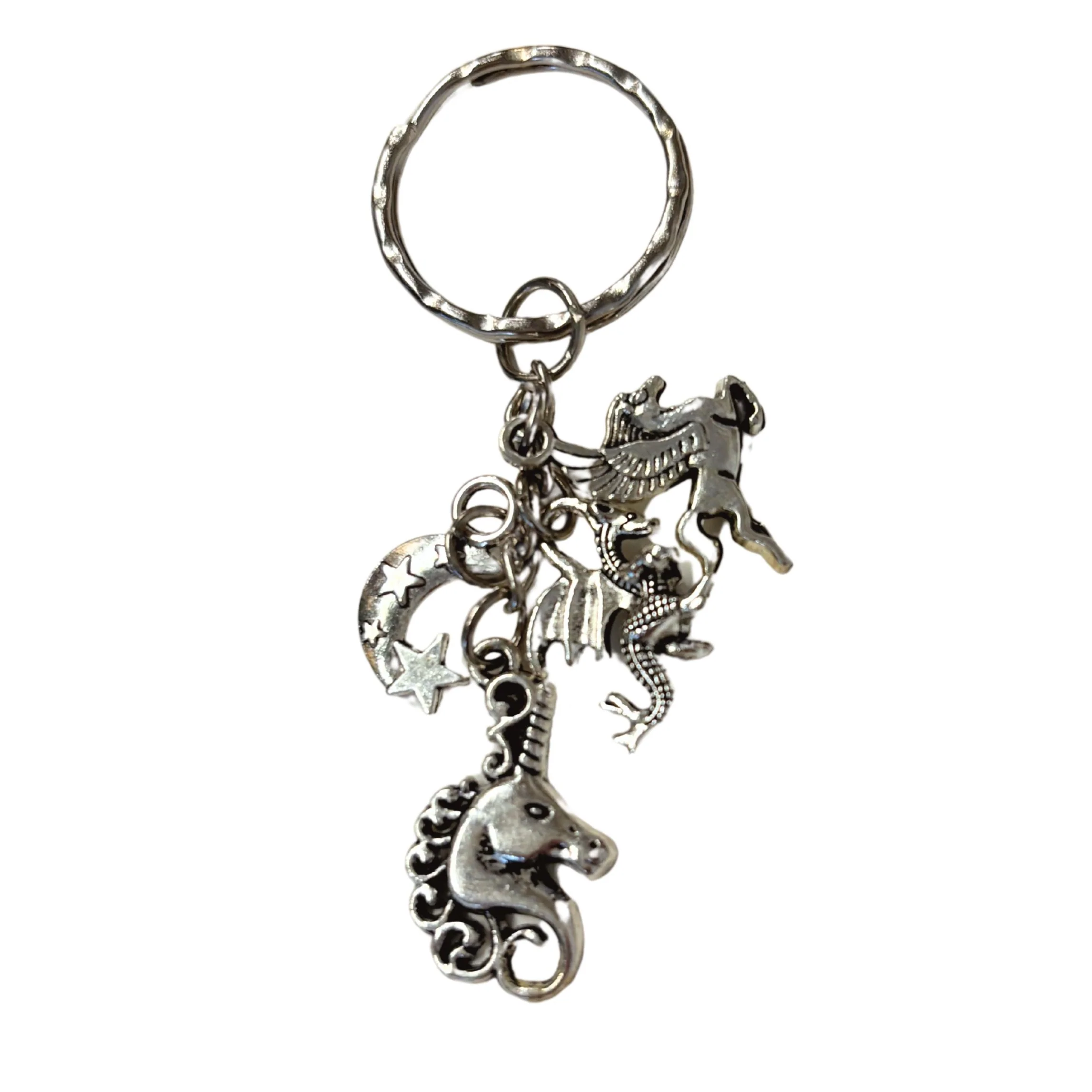Silver Unicorn Fantasy Charms Lightweight Keychain in Silver - Image 8