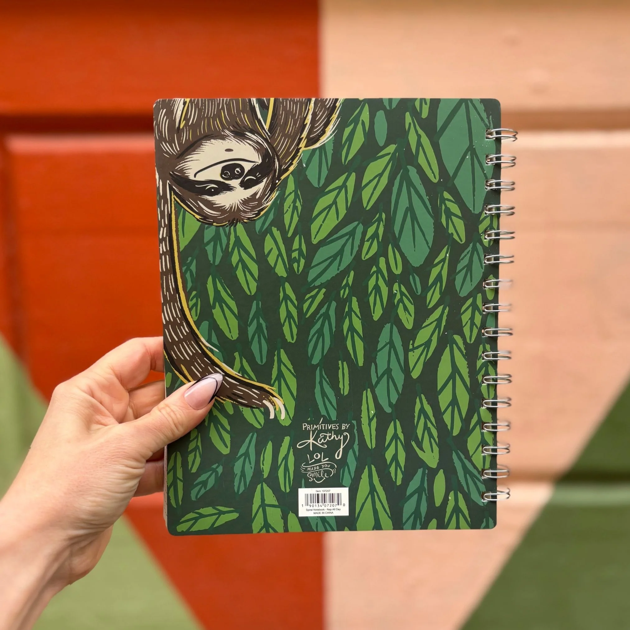 Sloth Nap All Day Sleep All Night Spiral Notebook | 120 Lined Pages | 9" x 7" - Image 8