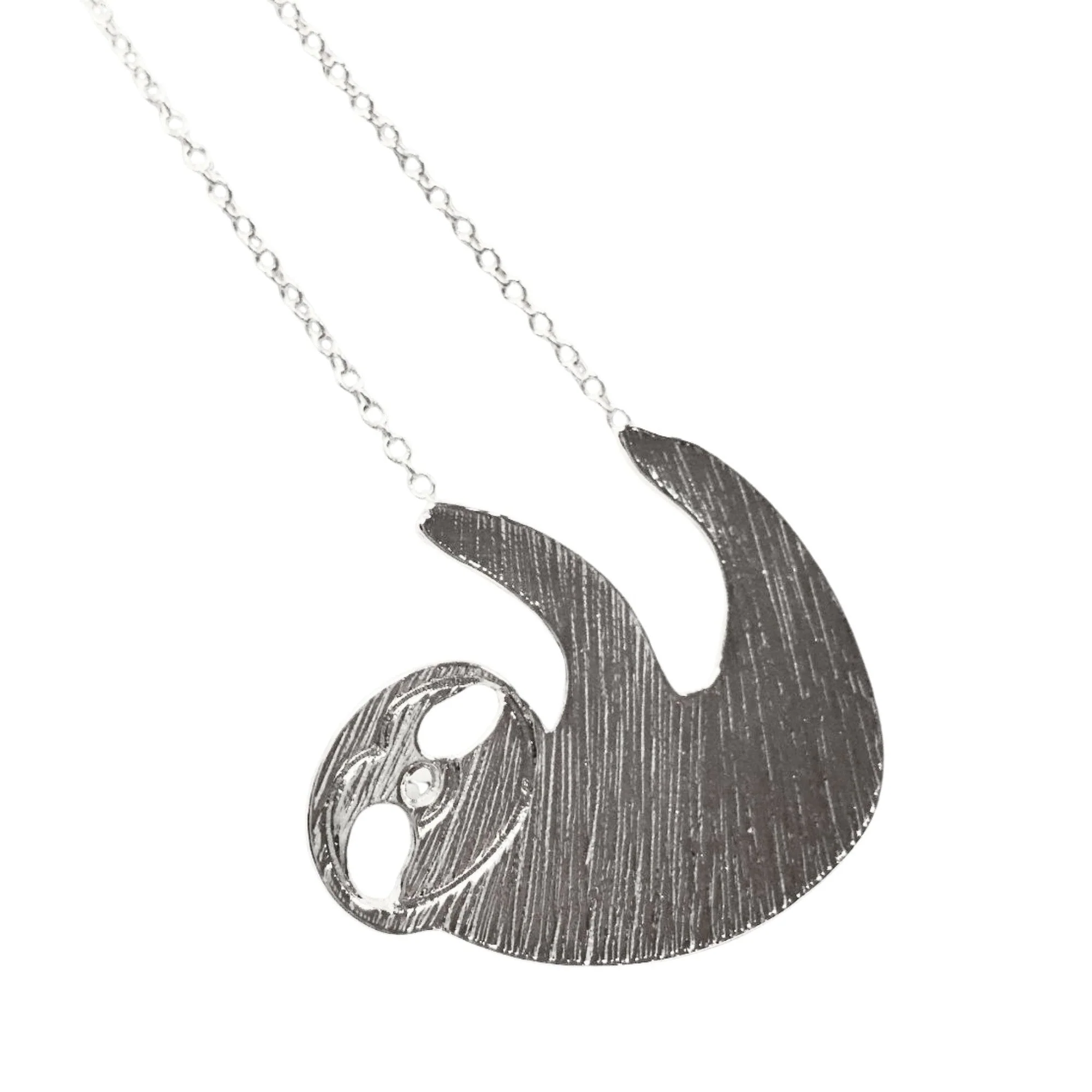 Slothy McSloth Necklace in Silver - Image 3
