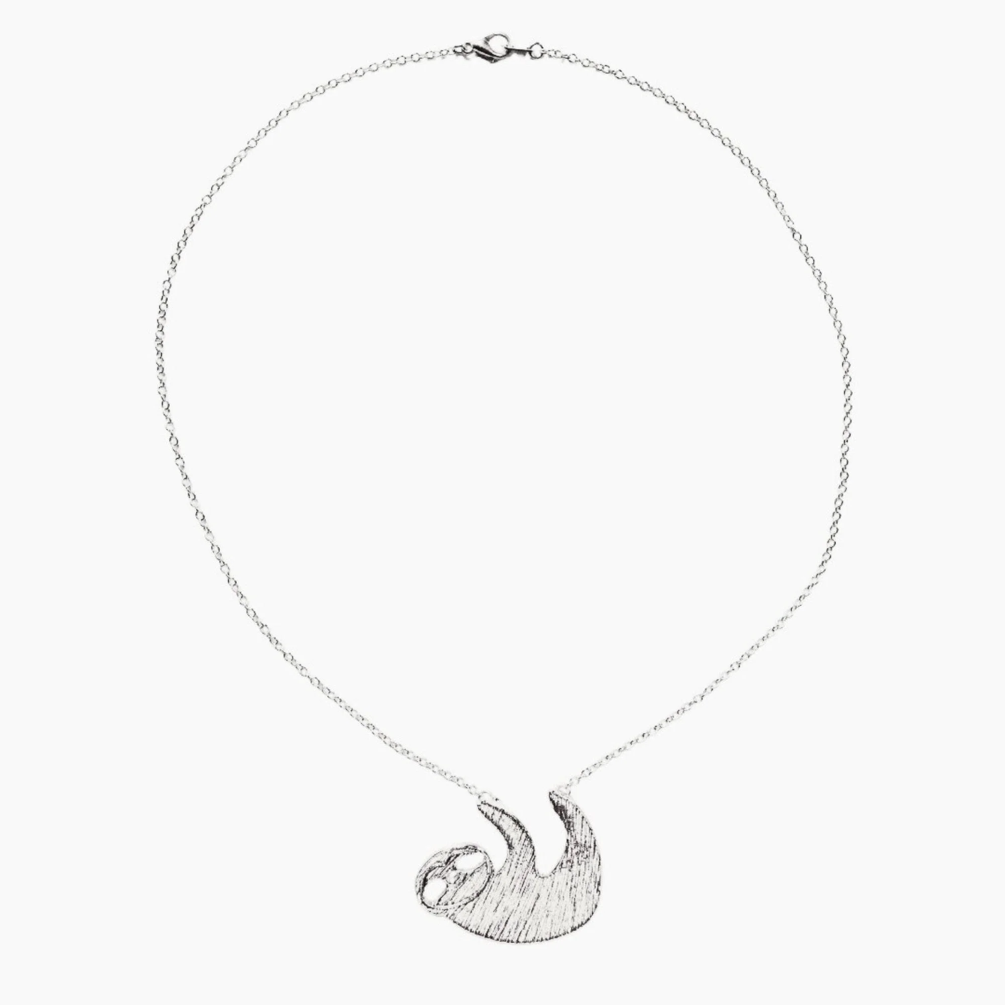 Slothy McSloth Necklace in Silver - Image 5