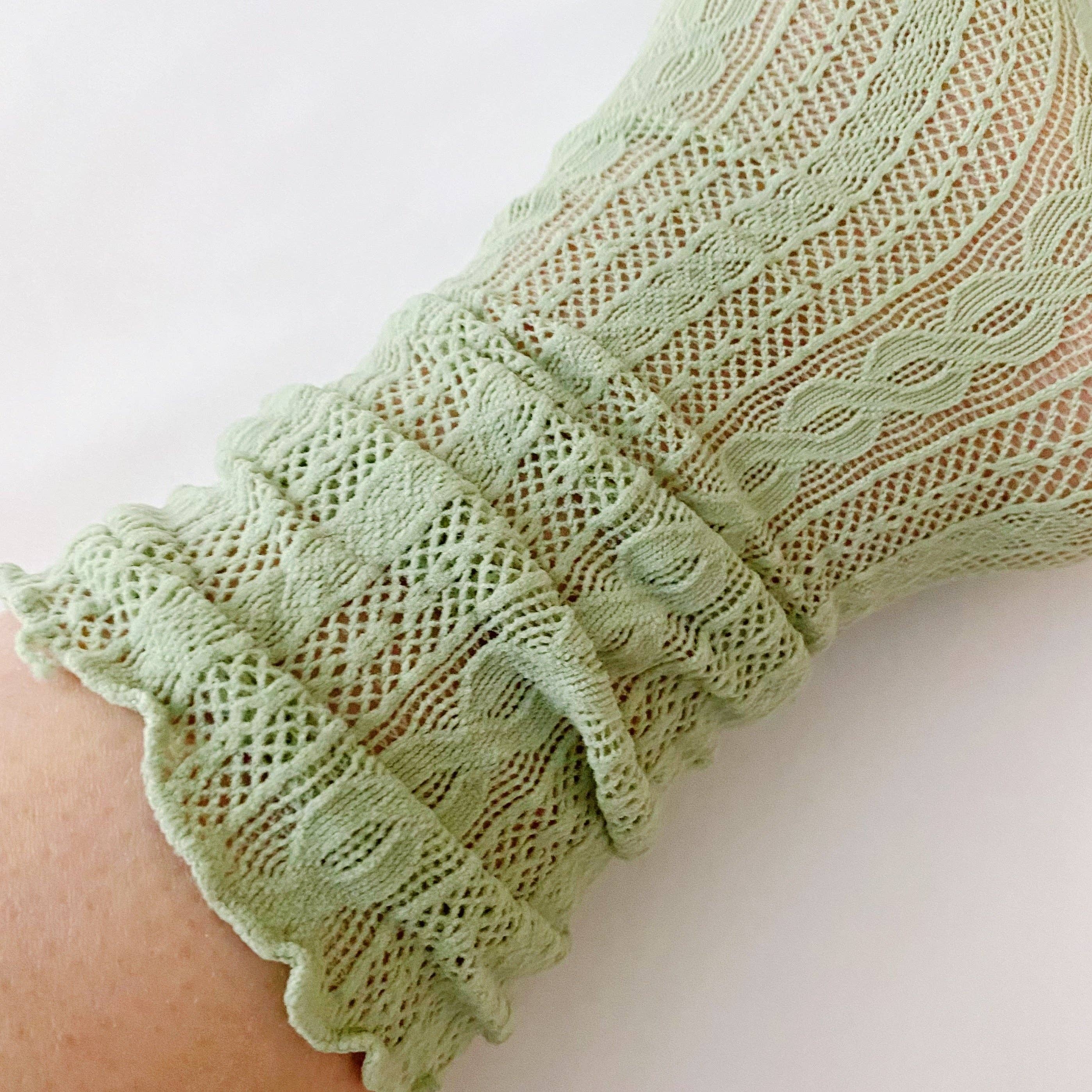 Slouch Crochet Lace Socks – Set of 2 Coordinating Pairs - Image 3