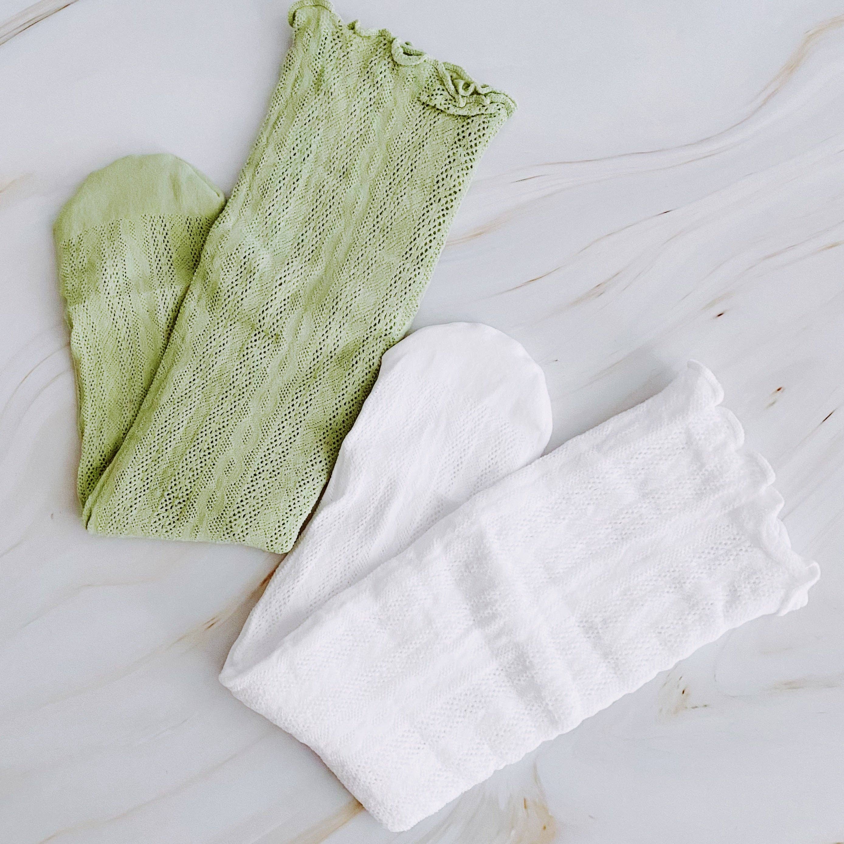 Slouch Crochet Lace Socks – Set of 2 Coordinating Pairs - Image 8
