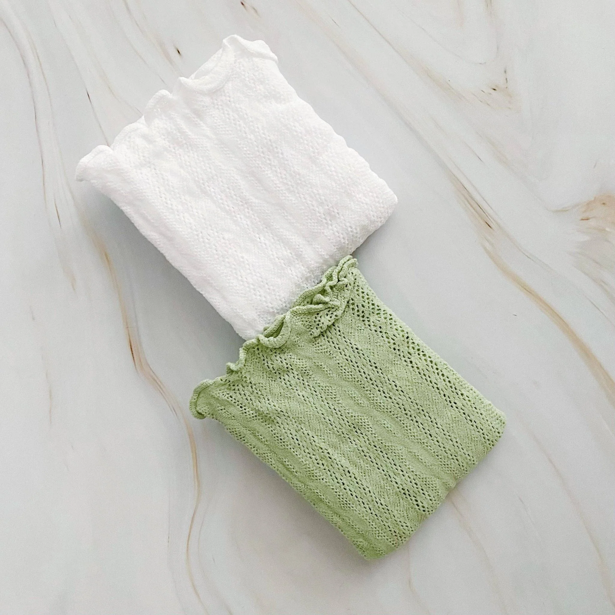 Slouch Crochet Lace Socks – Set of 2 Coordinating Pairs - Image 9