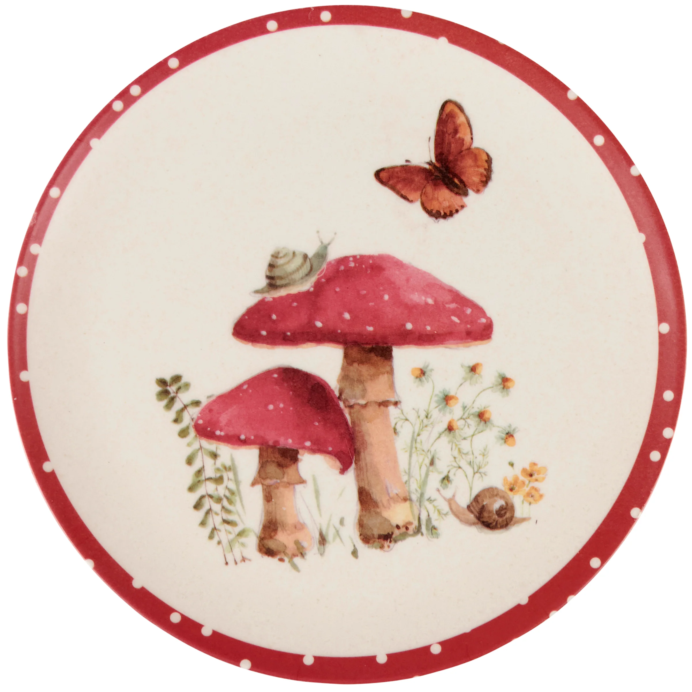 Small Mushroom Study Plate 9" Diameter