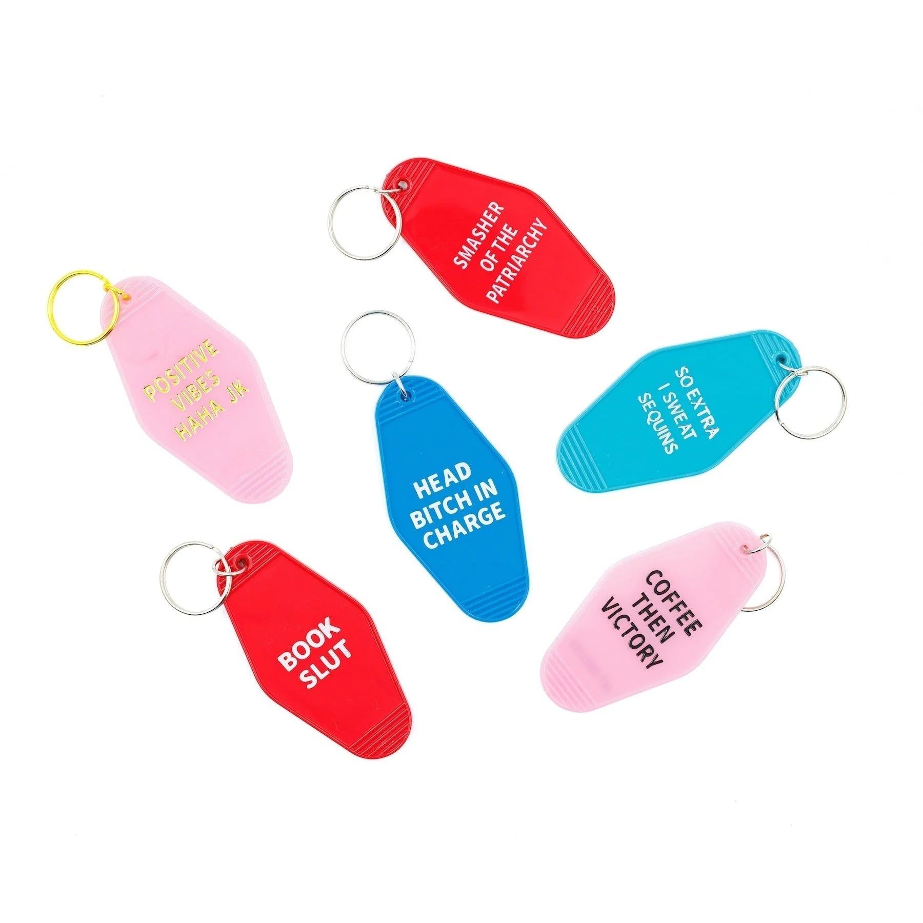 Smasher of the Patriarchy Feminist Motel Keychain in Red - Image 8