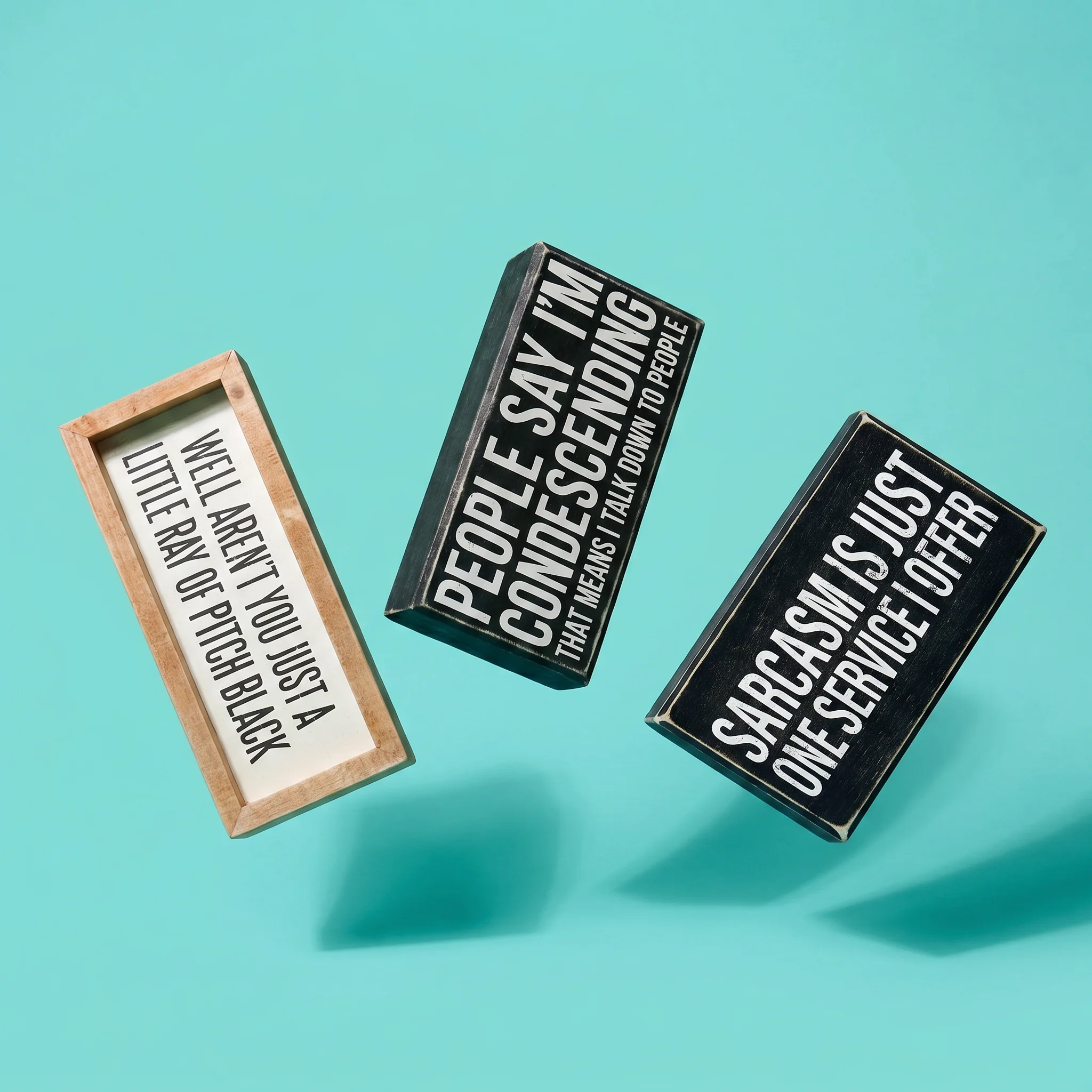 Snarky Quote Wooden Box Signs - 20+ Options! - Image 77