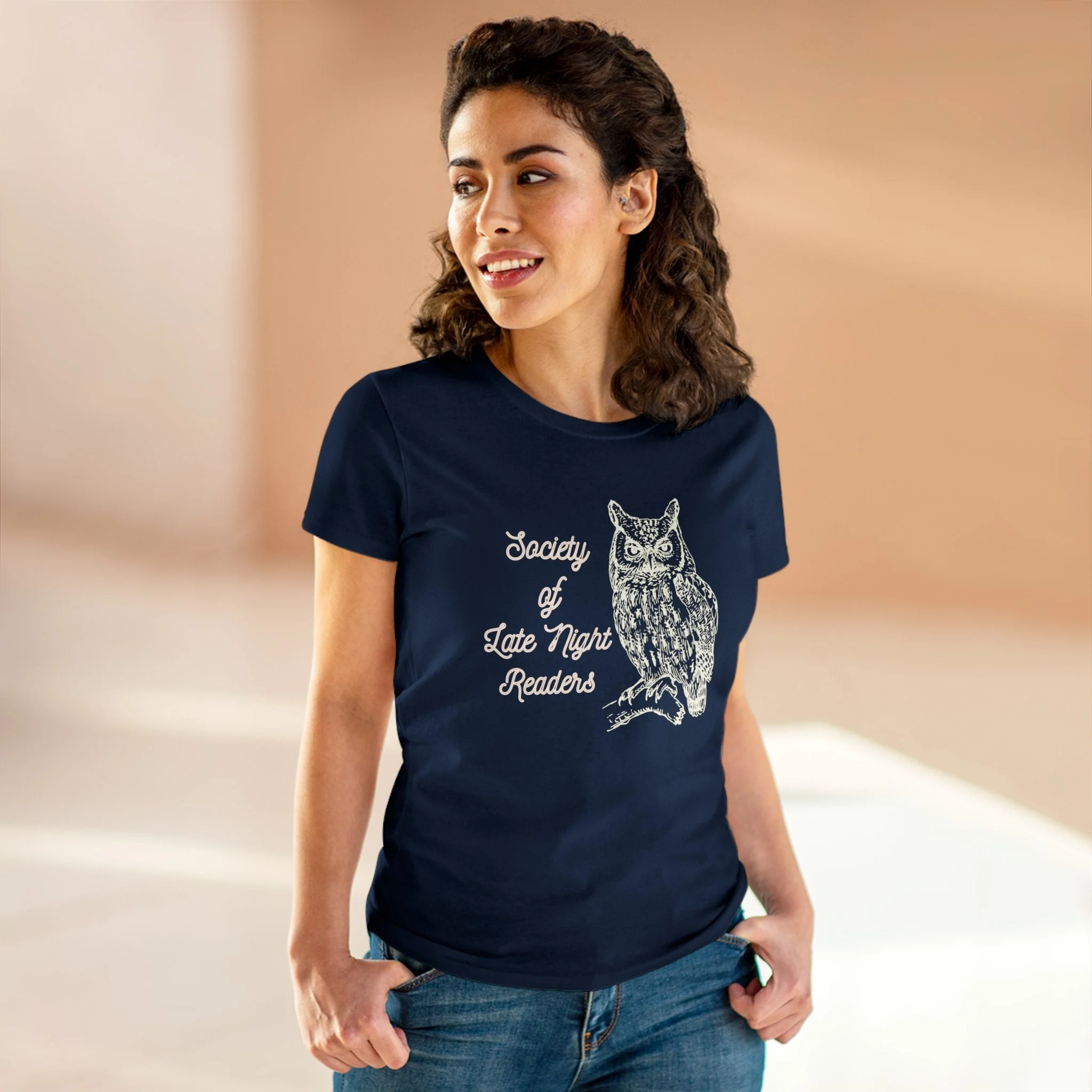 Society Of Late Night Readers Women's Midweight Cotton Tee - Image 2