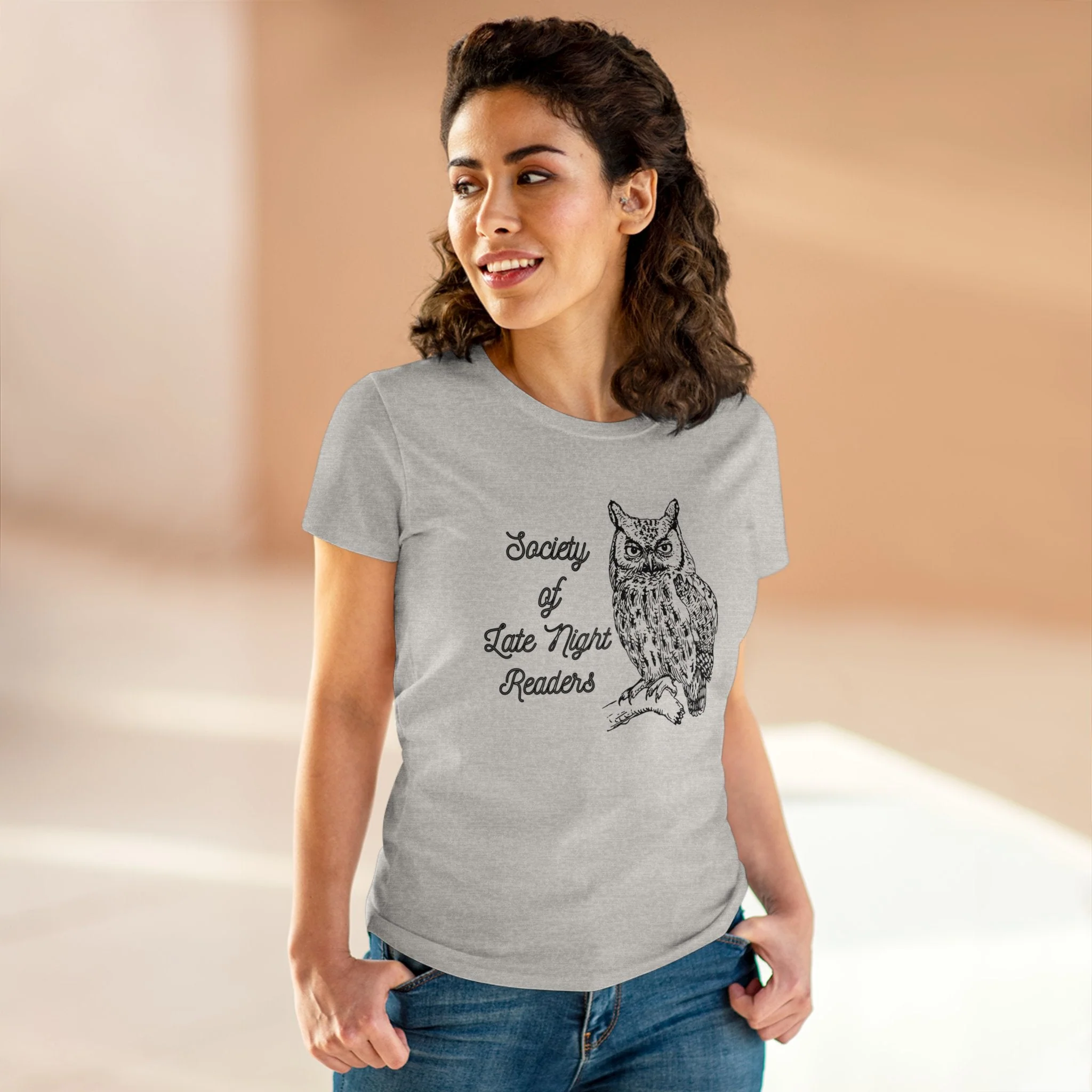 Society Of Late Night Readers Women's Midweight Cotton Tee - Image 5