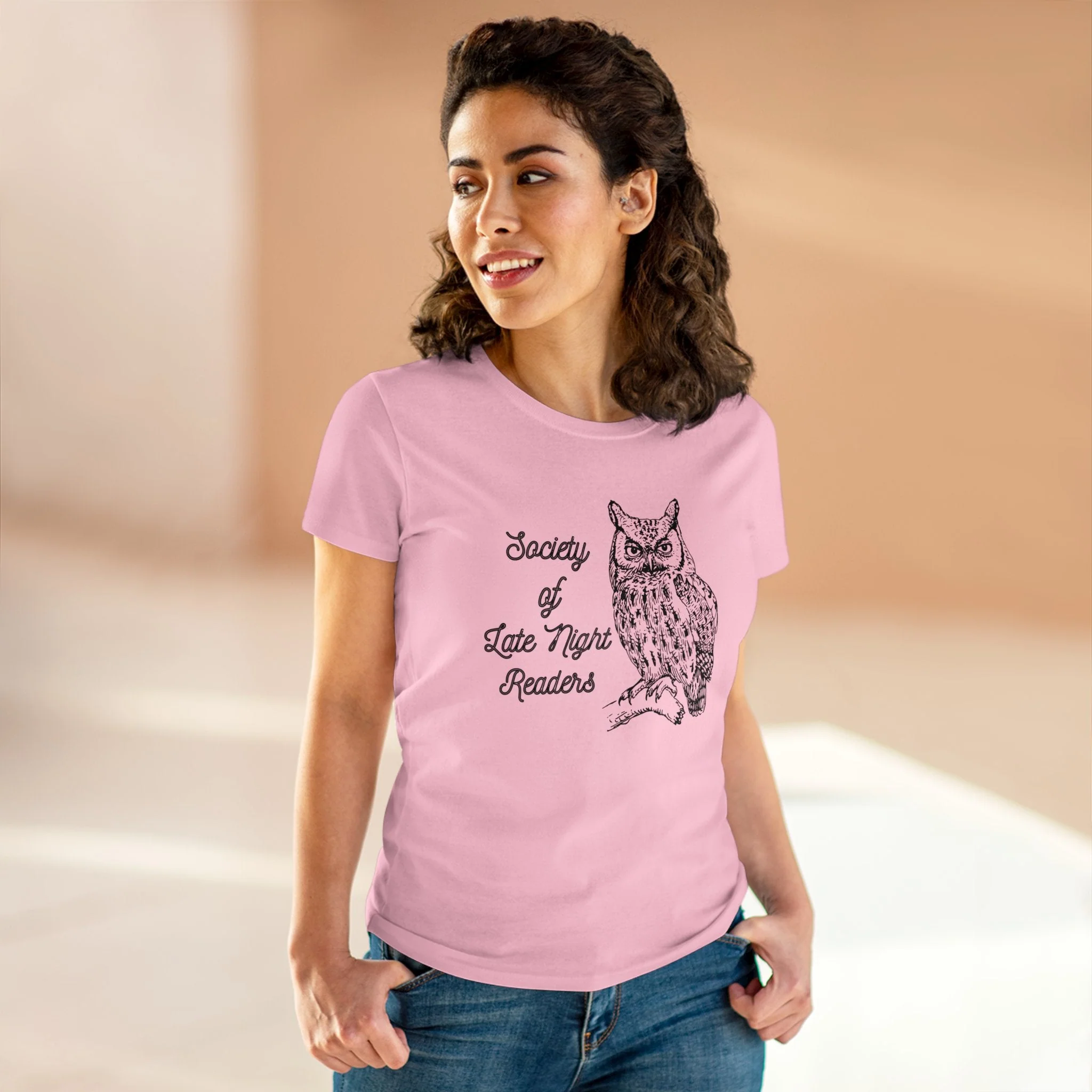Society Of Late Night Readers Women's Midweight Cotton Tee - Image 6