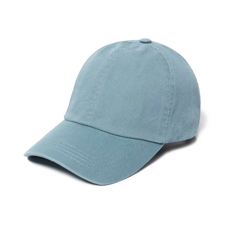 Solid Cotton Baseball Cap with Satin Lining in Vintage Blue or Burgundy - Image 3