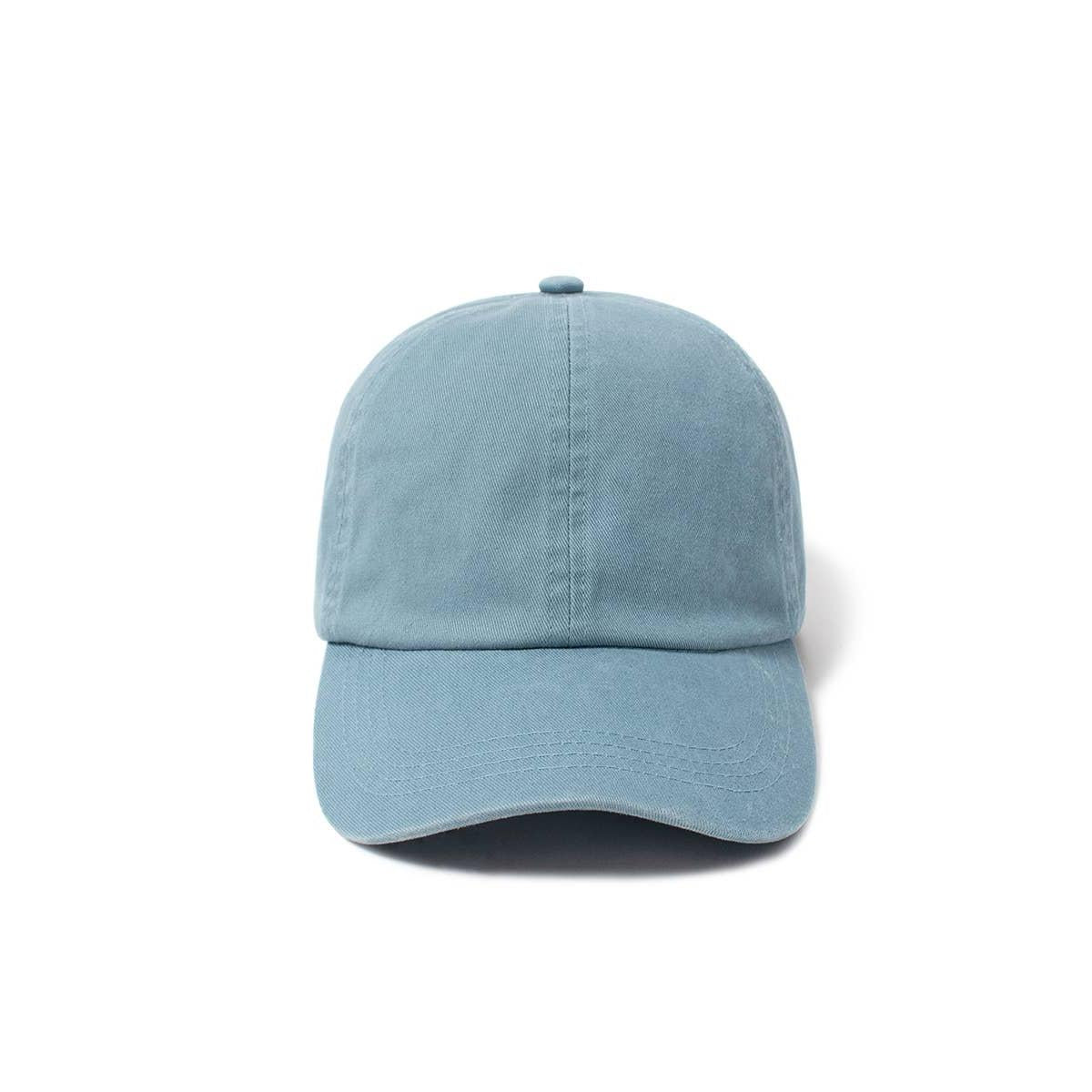 Solid Cotton Baseball Cap with Satin Lining in Vintage Blue or Burgundy - Image 4