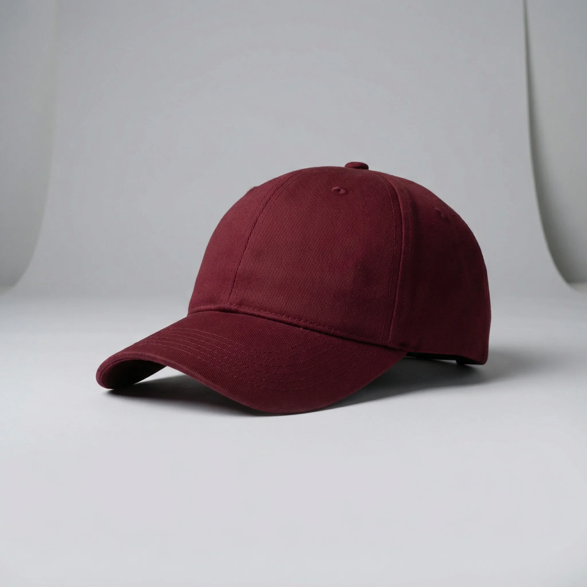 Solid Cotton Baseball Cap with Satin Lining in Vintage Blue or Burgundy - Image 7