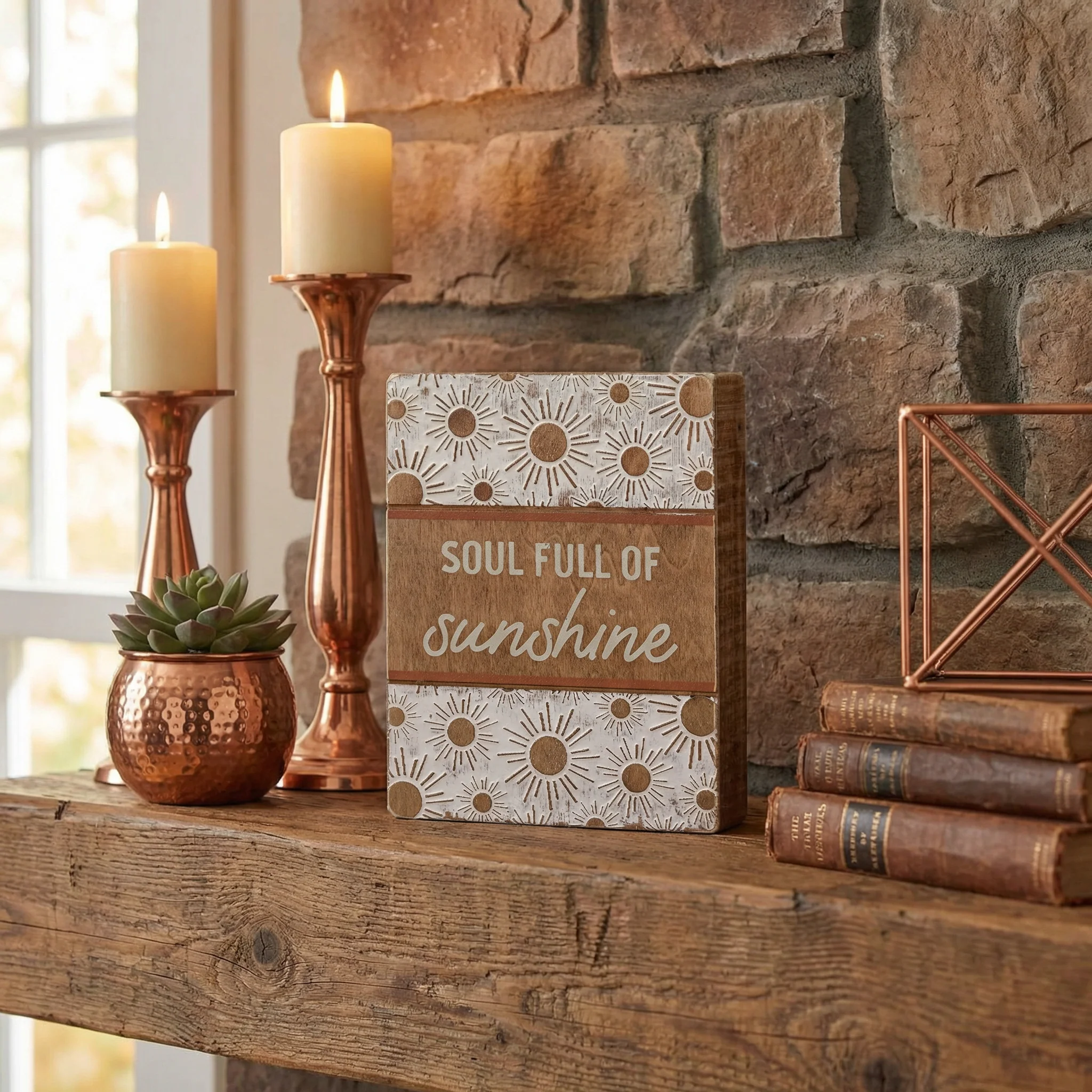 Soul Full Of Sunshine Wooden Box Sign | Boho Sunburst Home Decor - Image 5