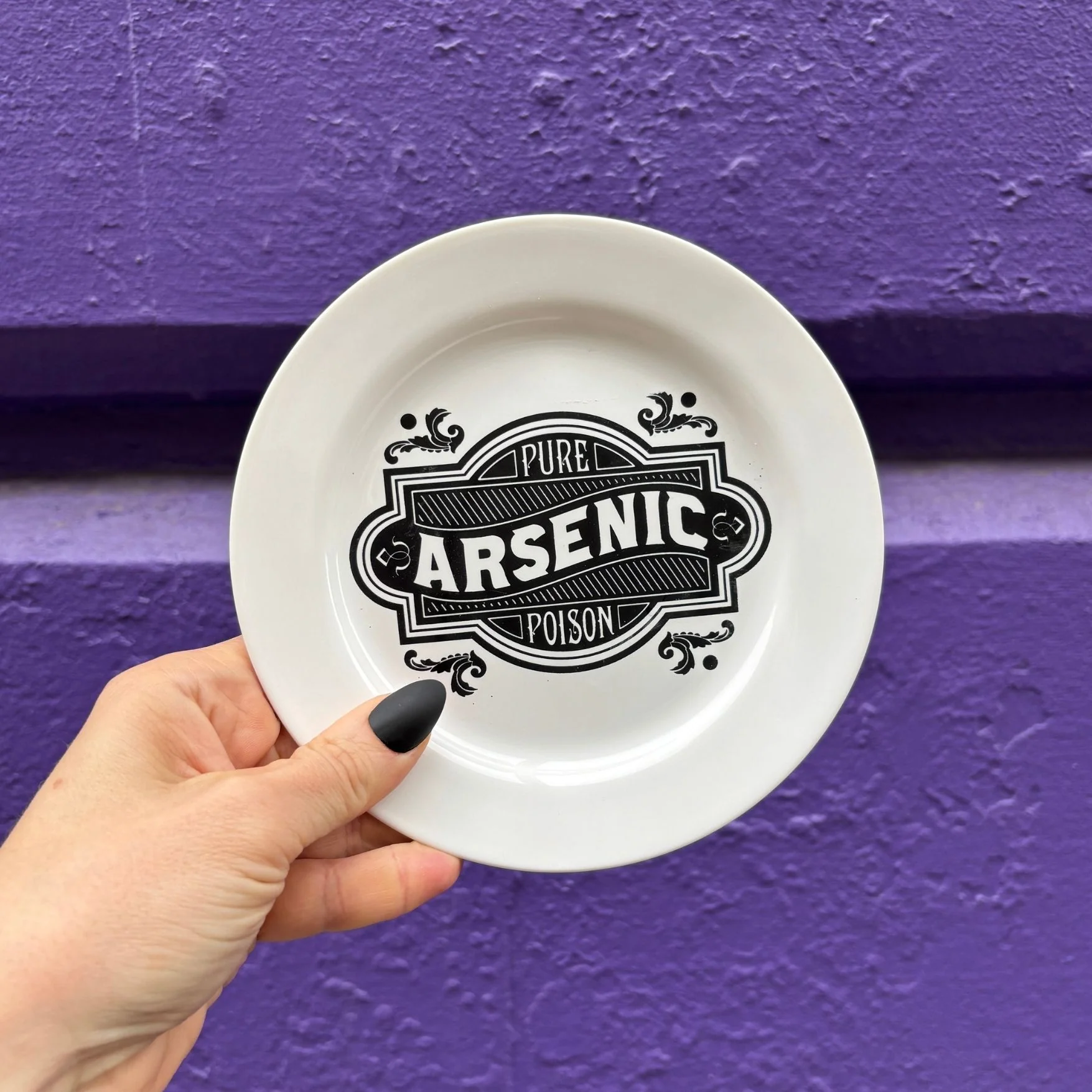 Arsenic Dessert Plate | Victorian-inspired Ceramic Round Dish Plate | 6" - Image 3