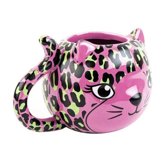 Pink Leopard Cat Mug | Cute Ceramic Coffee Tea Cup | Gift for Her - Image 7