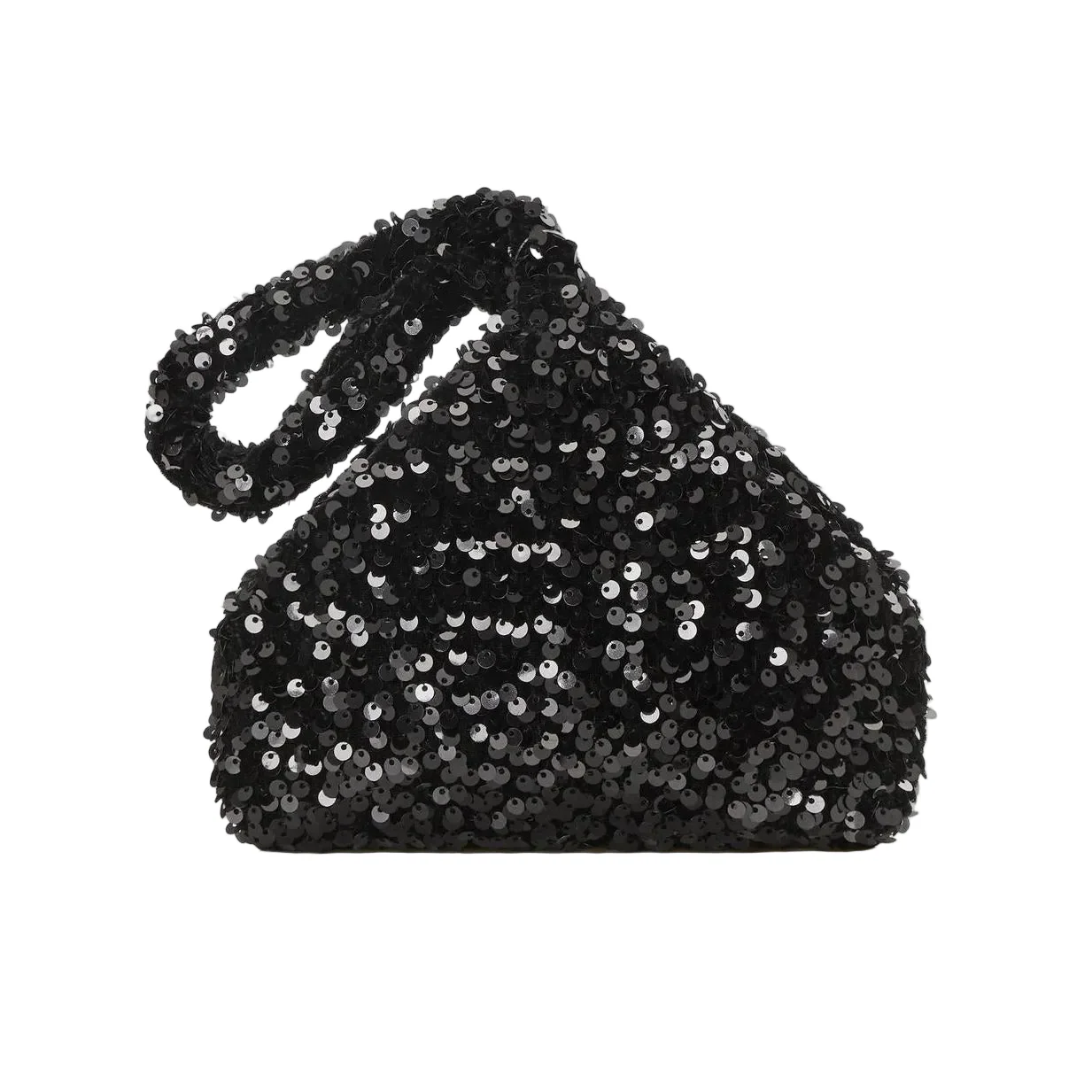Sequin Evening Clutch in Black or Black/Gold - Image 3
