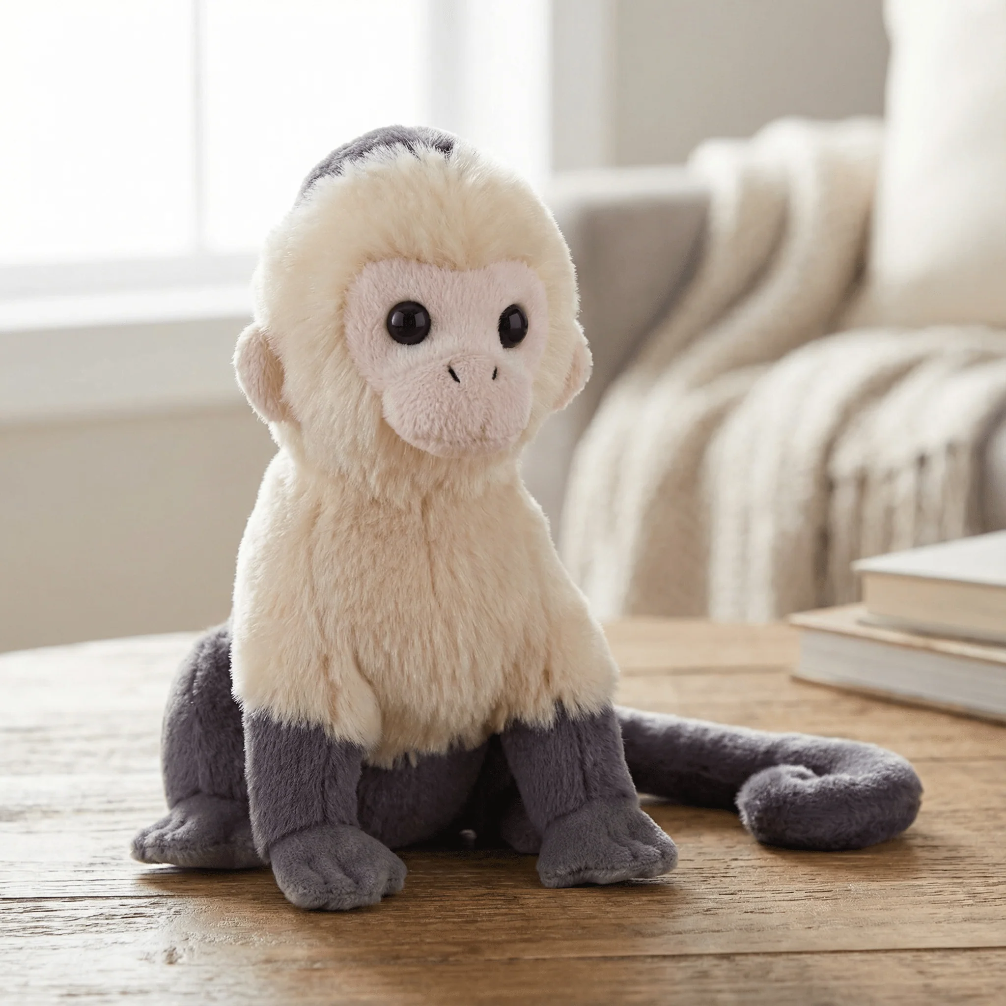White Face Capuchin Mini Stuffed Animal 6" | Splendors White Face Capuchin by Wild Republic - Image 3