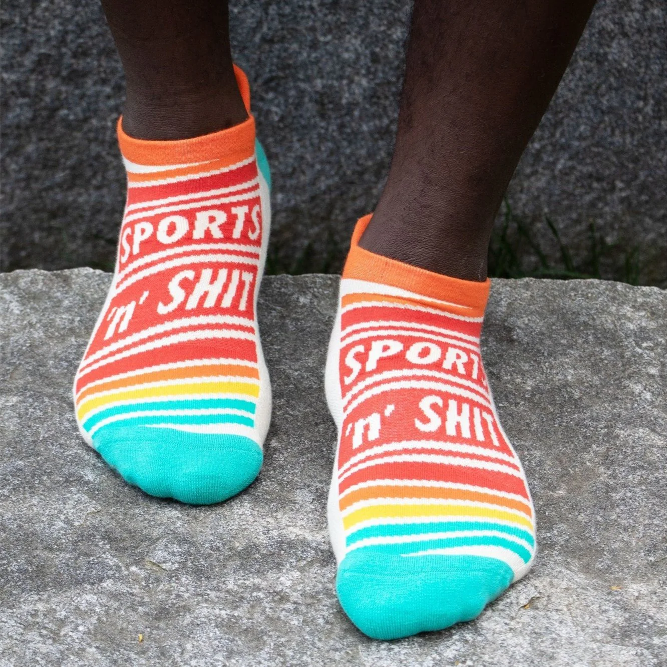 Sports 'N' Shit Unisex Sneaker Socks [2 Size Options] | BlueQ at GetBullish