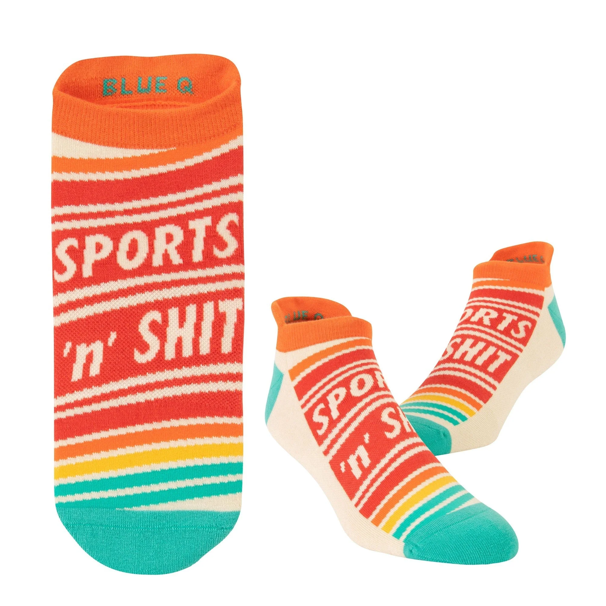 Sports 'N' Shit Unisex Sneaker Socks [2 Size Options] | BlueQ at GetBullish - Image 3
