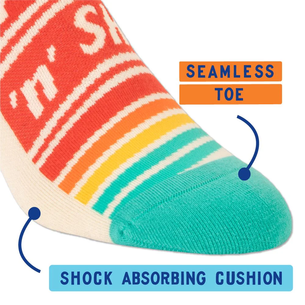 Sports 'N' Shit Unisex Sneaker Socks [2 Size Options] | BlueQ at GetBullish - Image 5