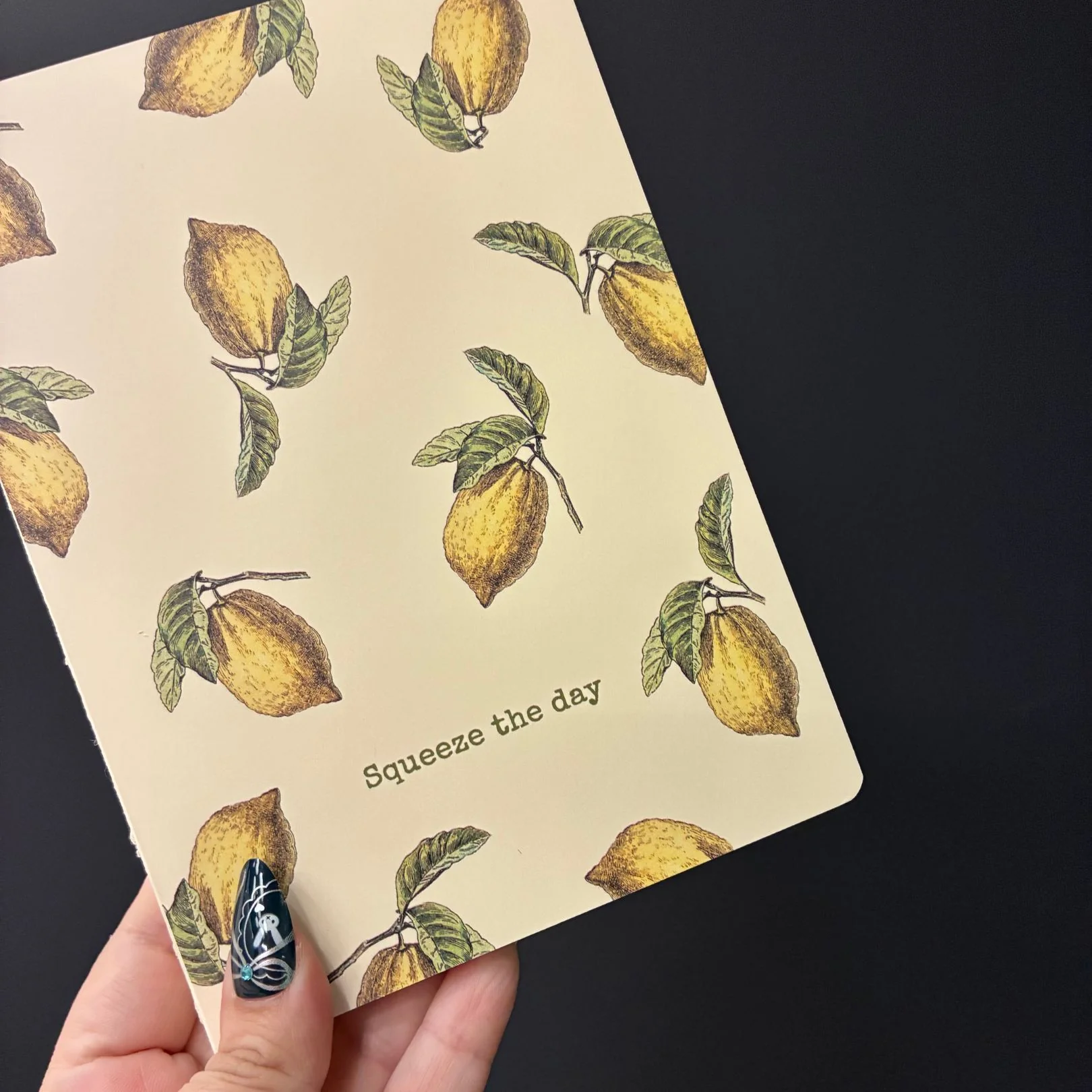 Squeeze The Day Journal | Lemon Designs Double-sided 160 Lined Pages Notebook - Image 2