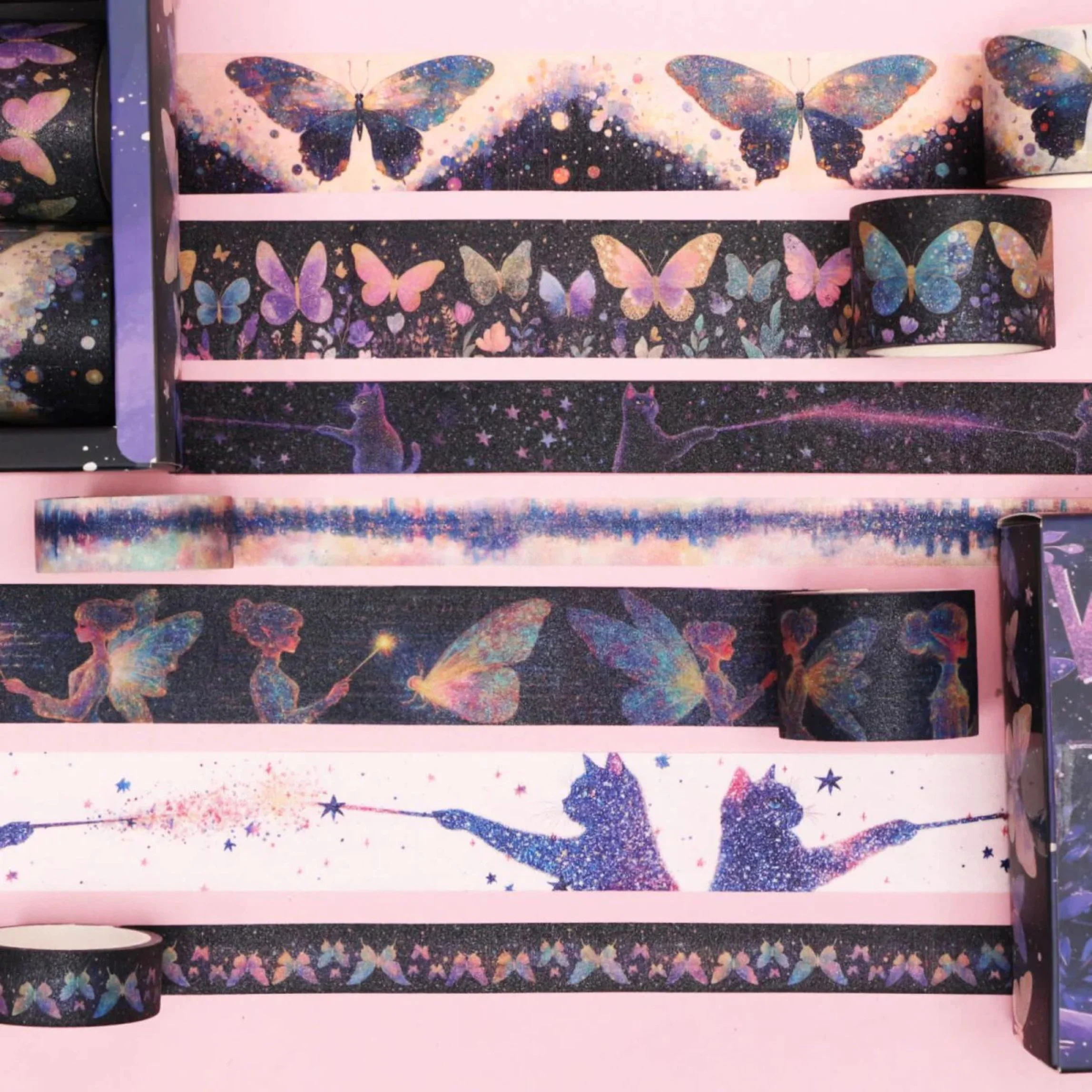 Starlit Fairy Dreams Washi Tape Set | 14 Rolls Magical & Whimsical Decorative Tape for Journals, Scrapbooks & Crafts - Image 5
