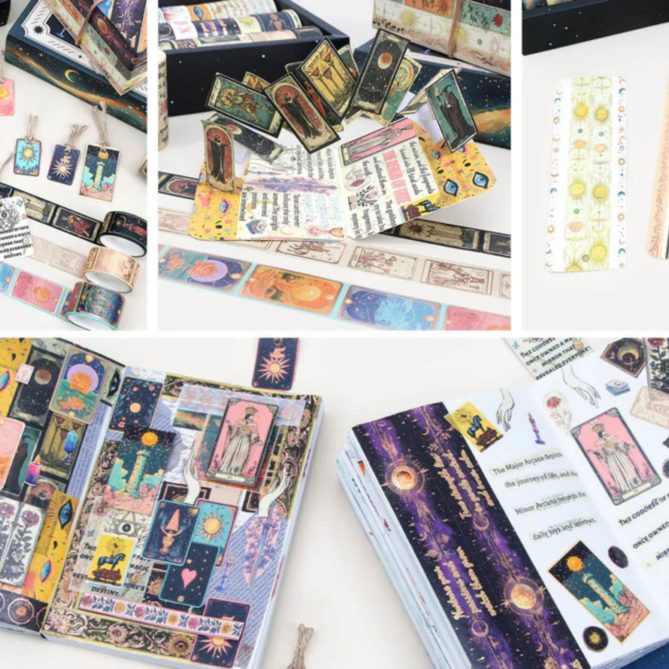 Starry Divination Washi Tape Set | 23 Rolls Gold Foil Decorative Tapes | Celestial Astrology Moon & Stars Tapes - Image 6