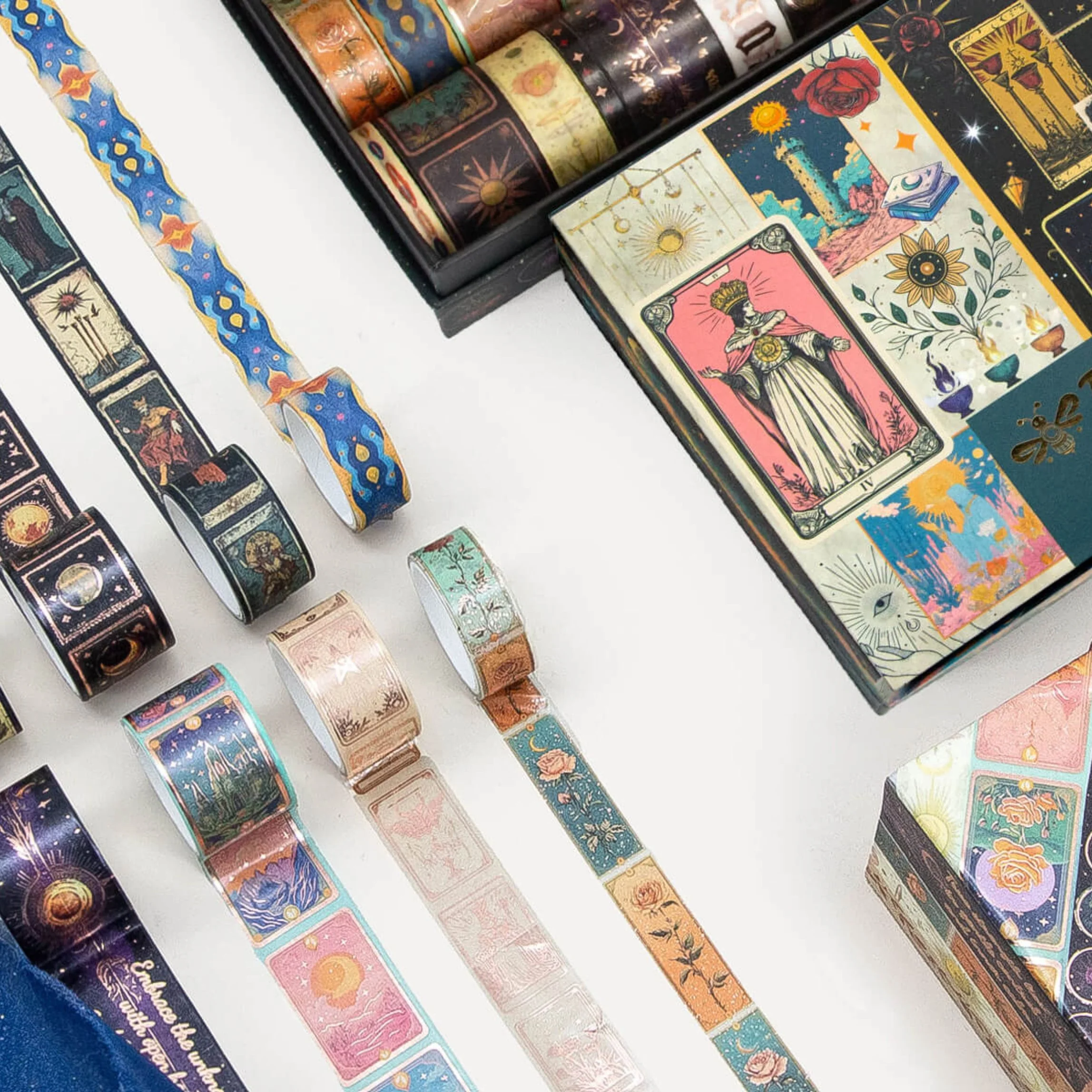 Starry Divination Washi Tape Set | 23 Rolls Gold Foil Decorative Tapes | Celestial Astrology Moon & Stars Tapes - Image 8