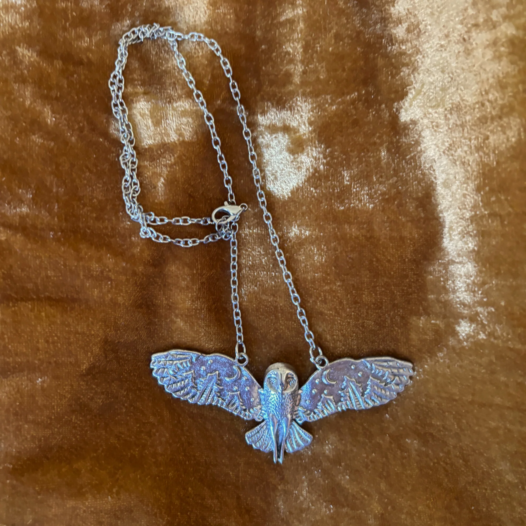Starry Eagle Necklace | Silver Celestial Bird Pendant - Image 4