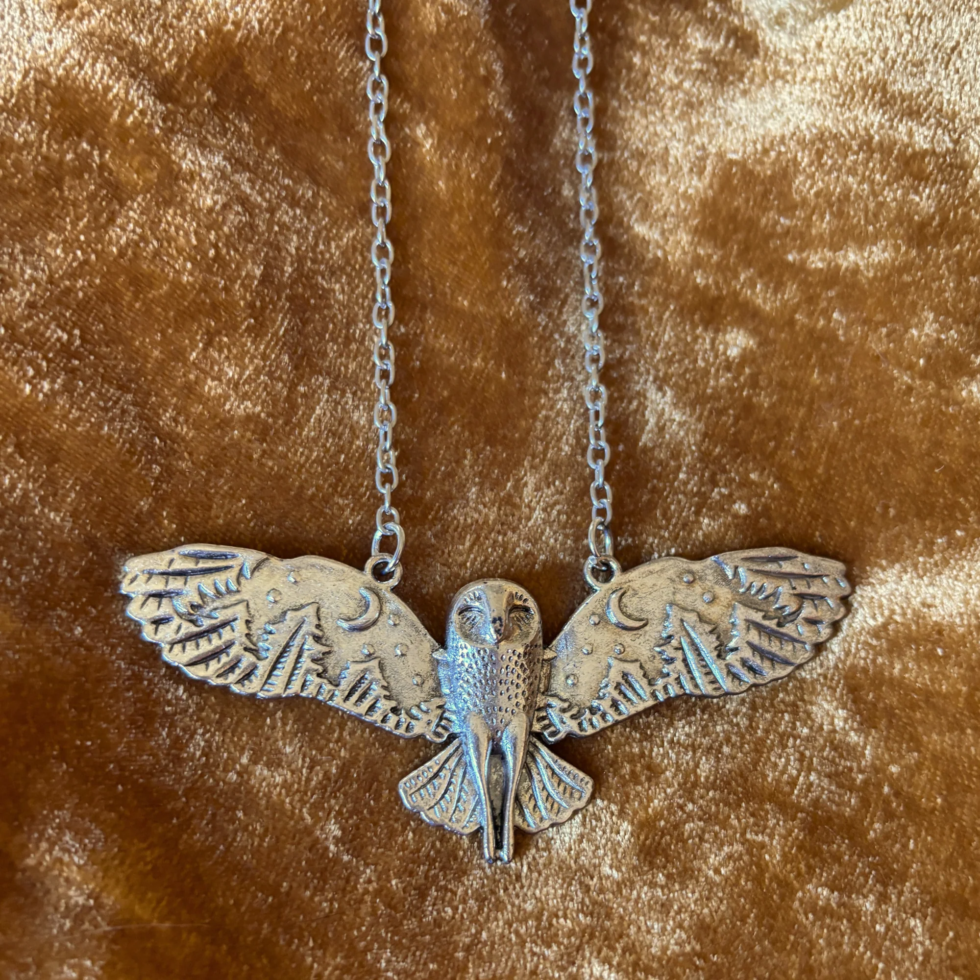 Starry Eagle Necklace | Silver Celestial Bird Pendant - Image 7
