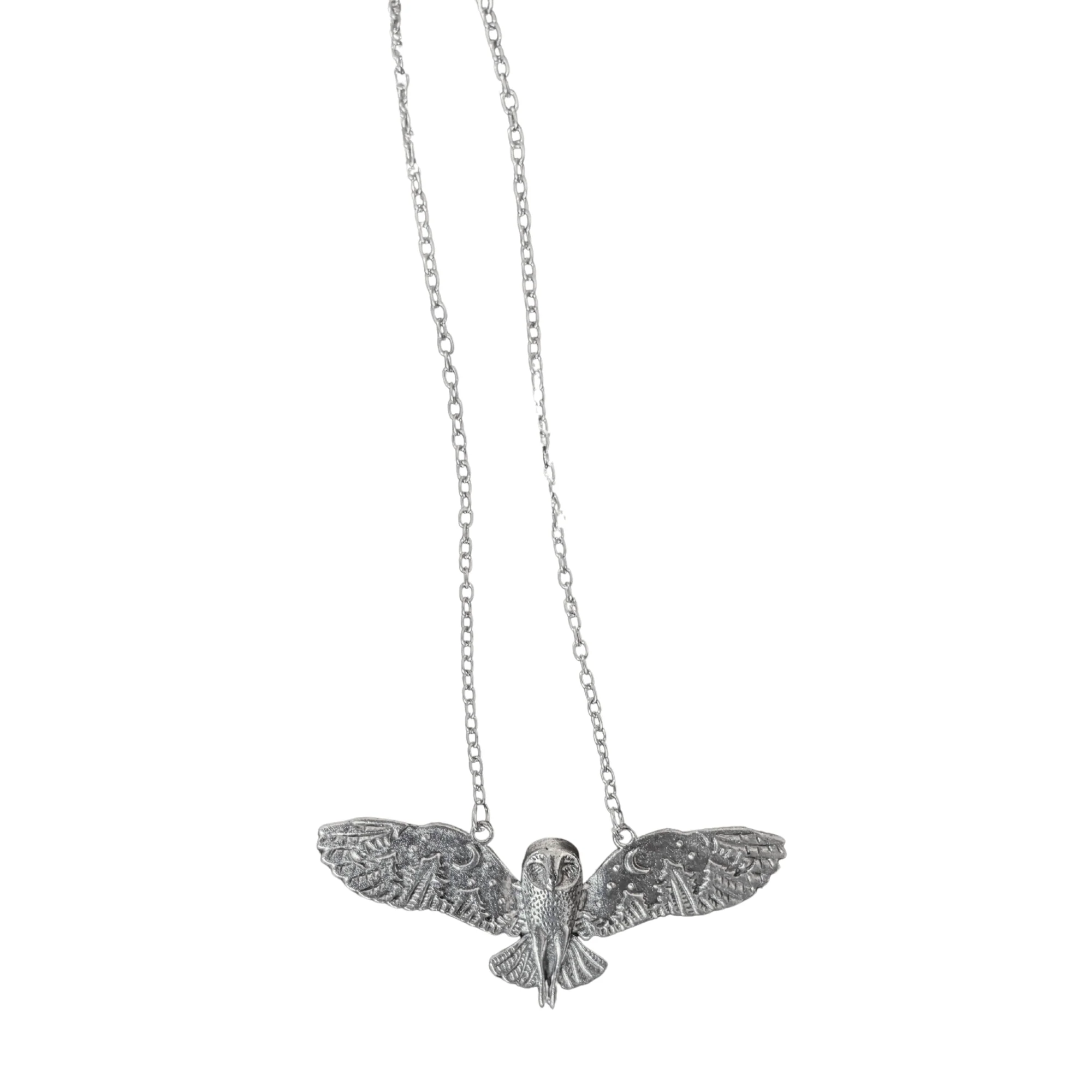Starry Eagle Necklace | Silver Celestial Bird Pendant - Image 9