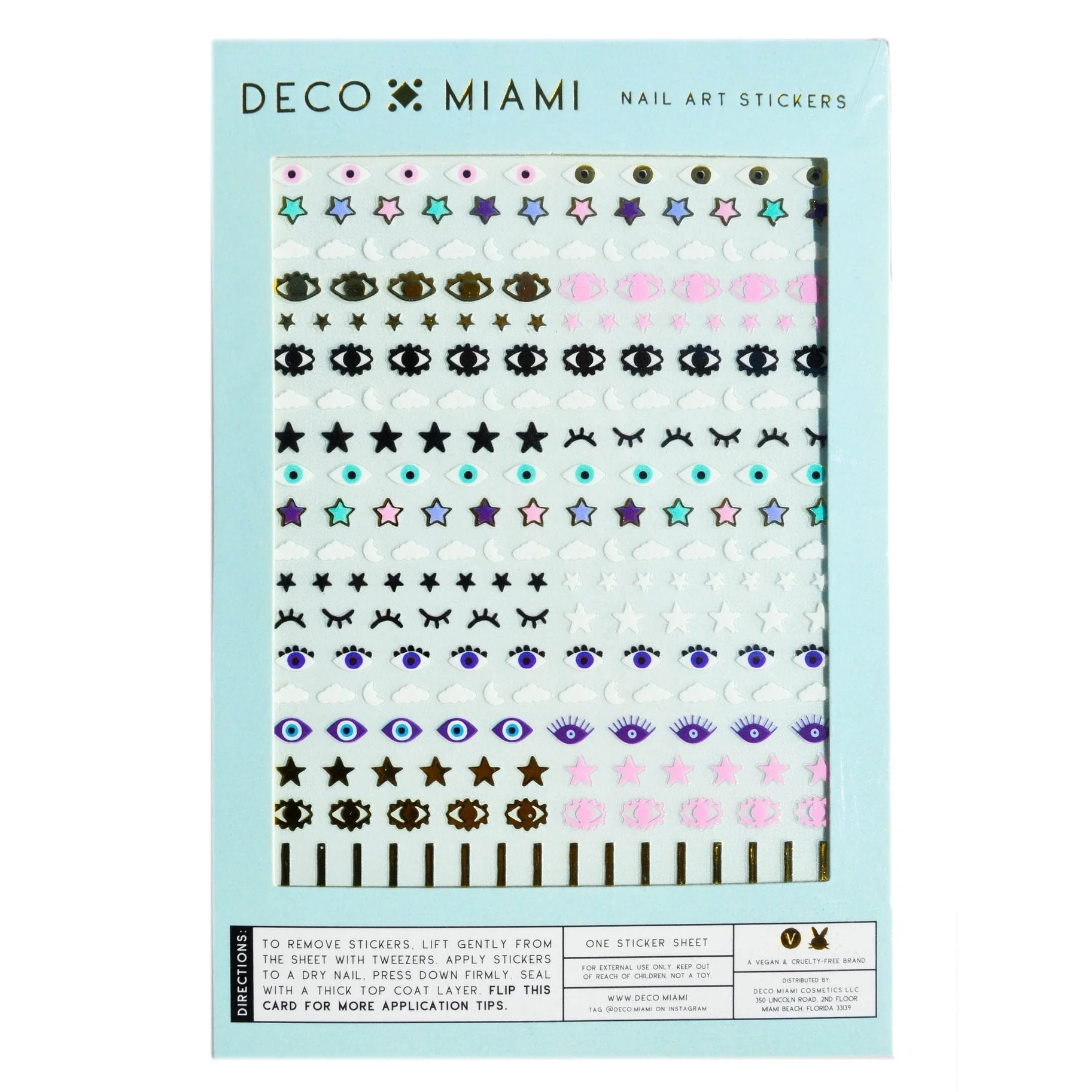 Stars In Your Eyes Nail Art Sticker Set | Vegan & Cruelty-Free | Use on Polish, Gel, or Natural Nails