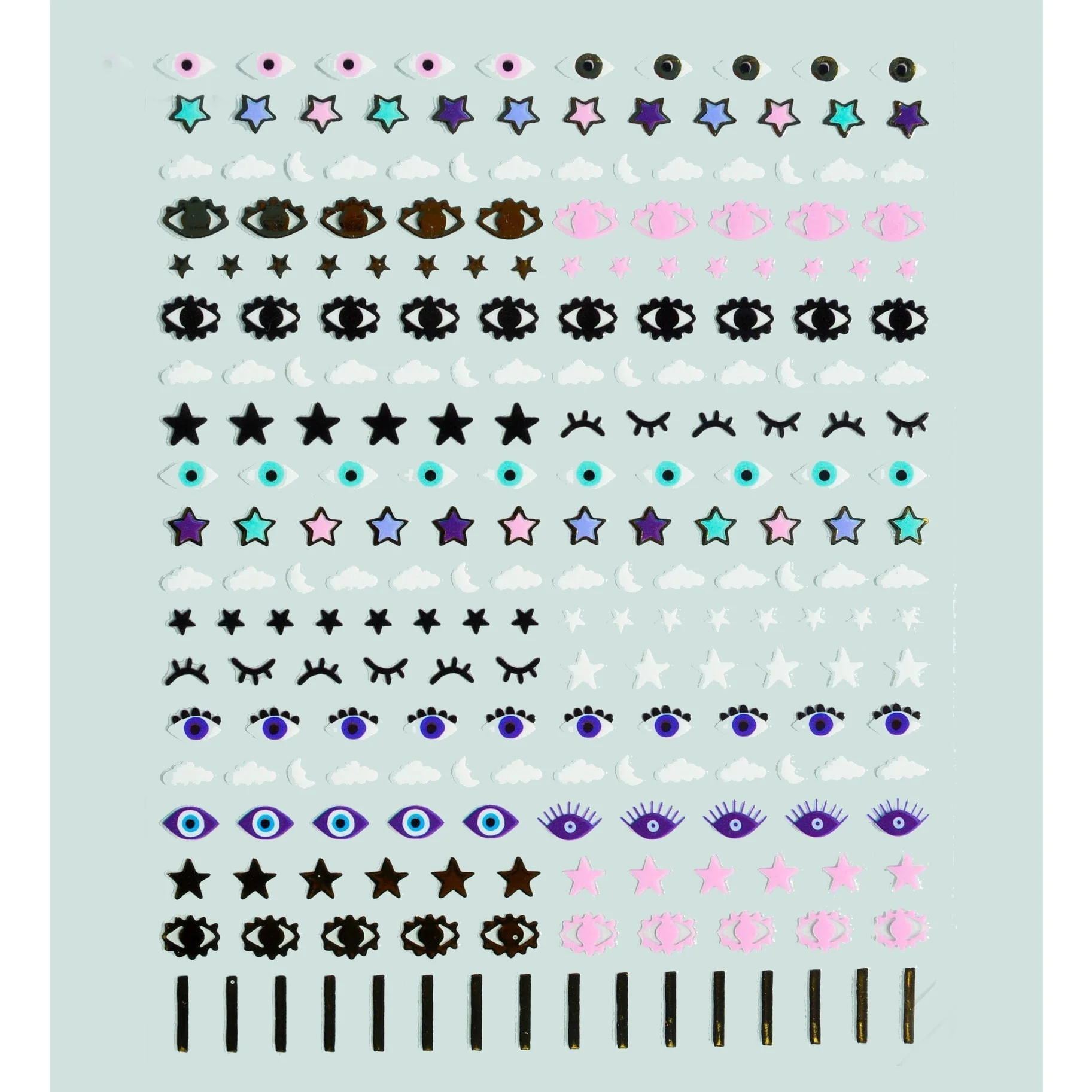 Stars In Your Eyes Nail Art Sticker Set | Vegan & Cruelty-Free | Use on Polish, Gel, or Natural Nails - Image 4