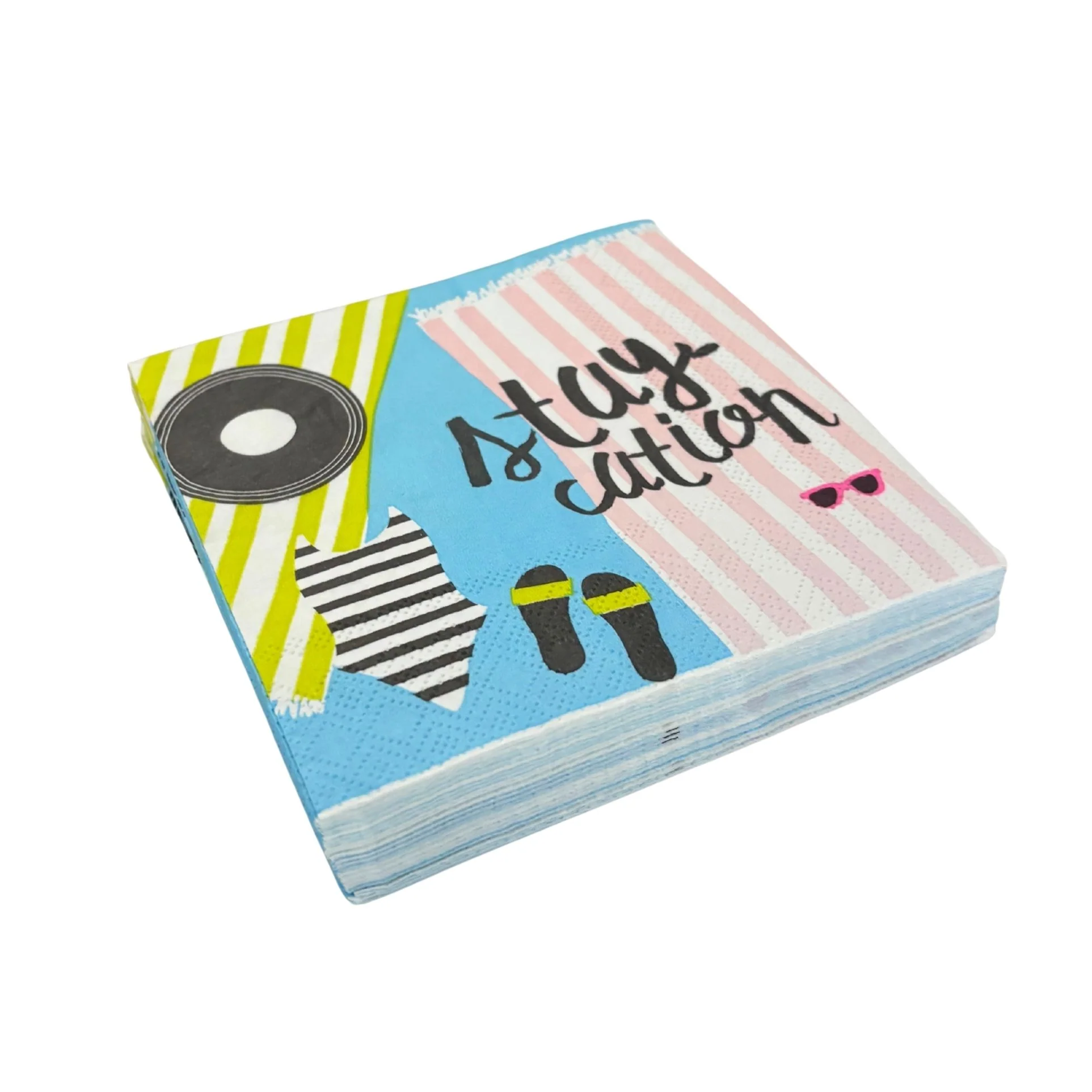 Staycation Party/Beverage/Cocktail Napkins | 5" Square - Image 6