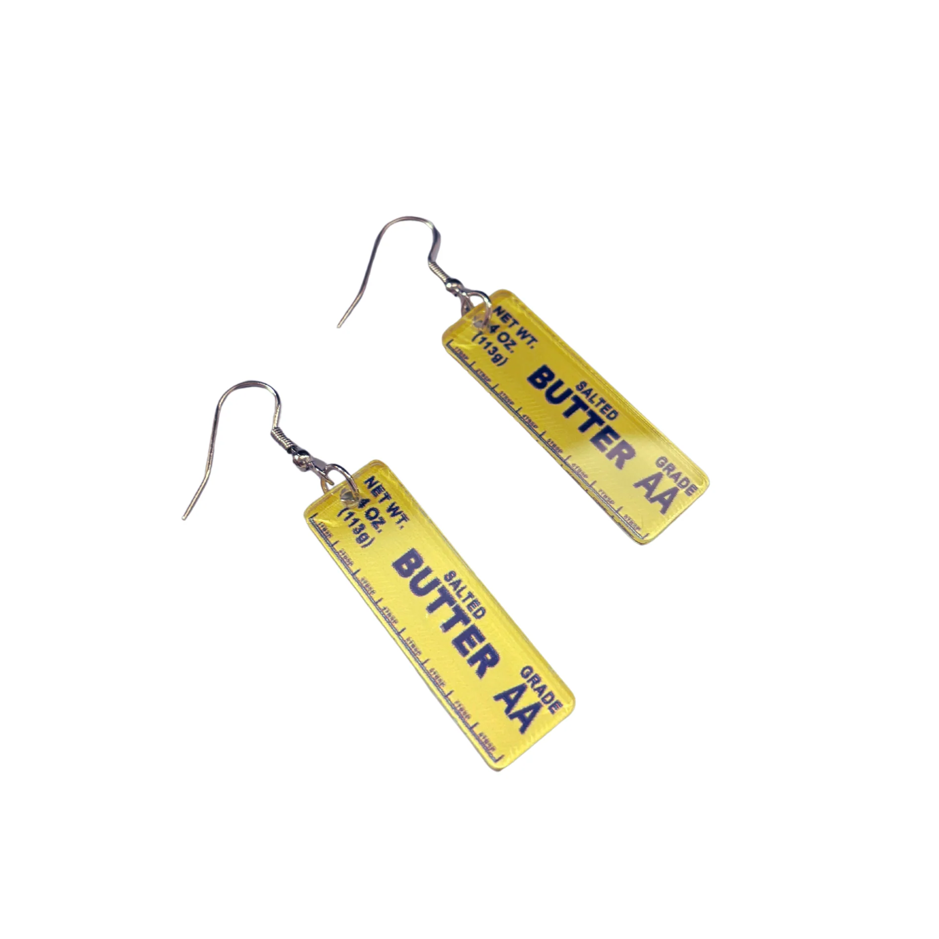 Stick of Salted Butter Earrings | Cute Acrylic Food Jewelry Gift for Bakers & Food Lovers - Image 4