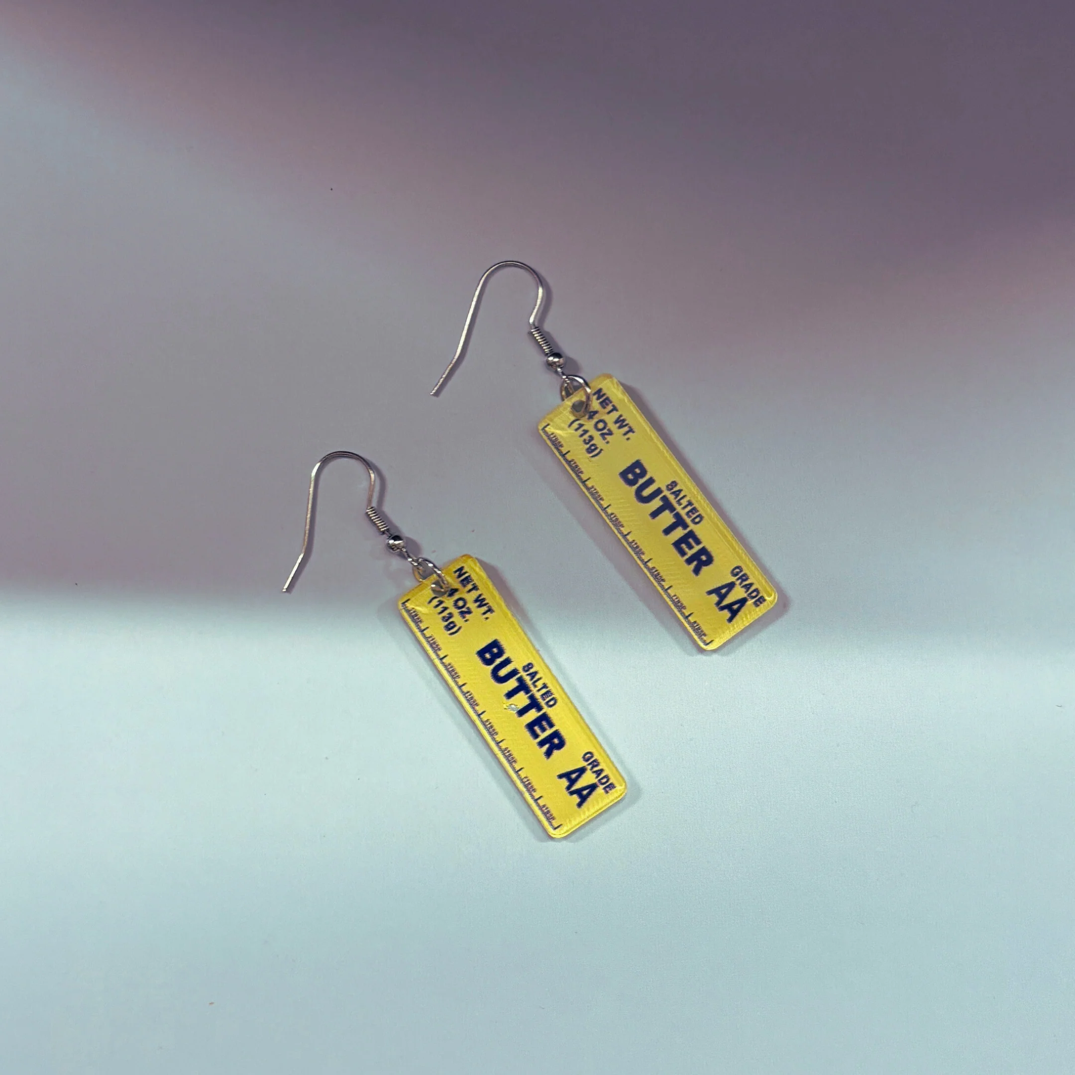 Stick of Salted Butter Earrings | Cute Acrylic Food Jewelry Gift for Bakers & Food Lovers - Image 8