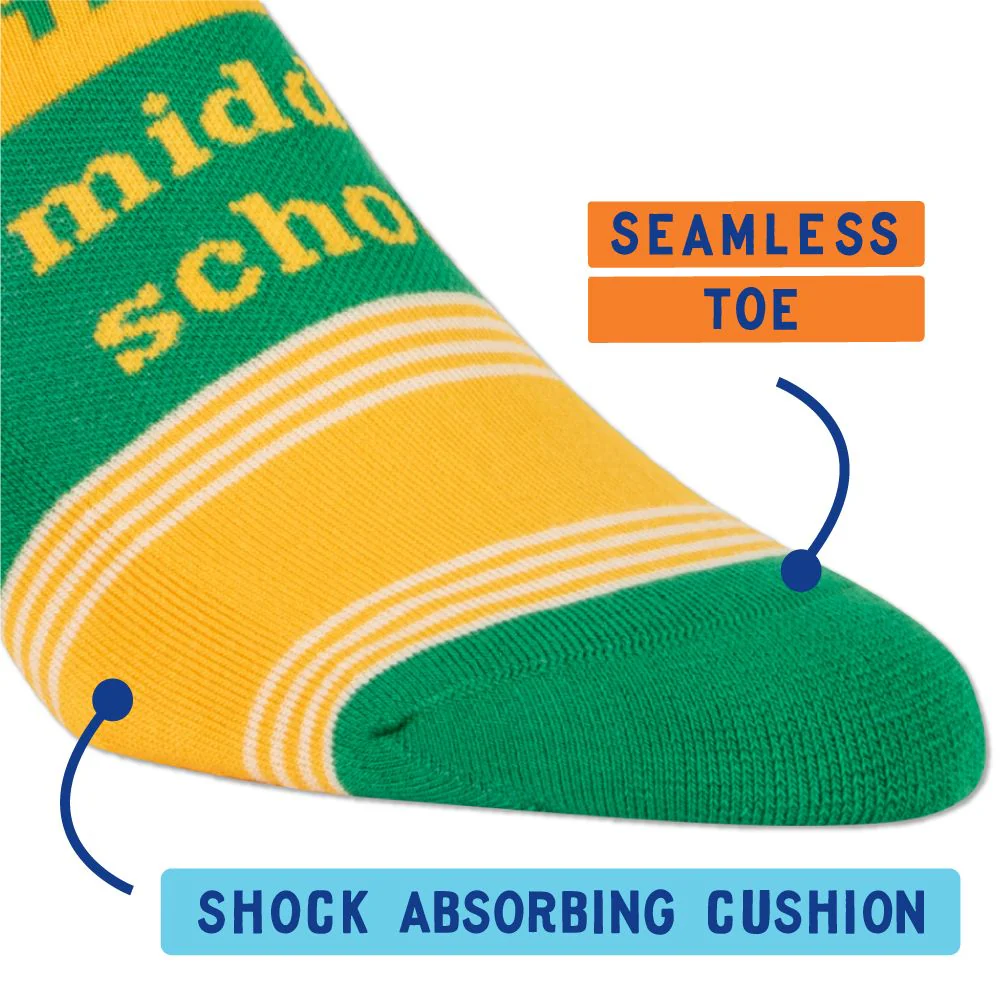 Still Recovering From Middle School Women's or Unisex Sneaker Socks [2 Size Options] | BlueQ at GetBullish - Image 7