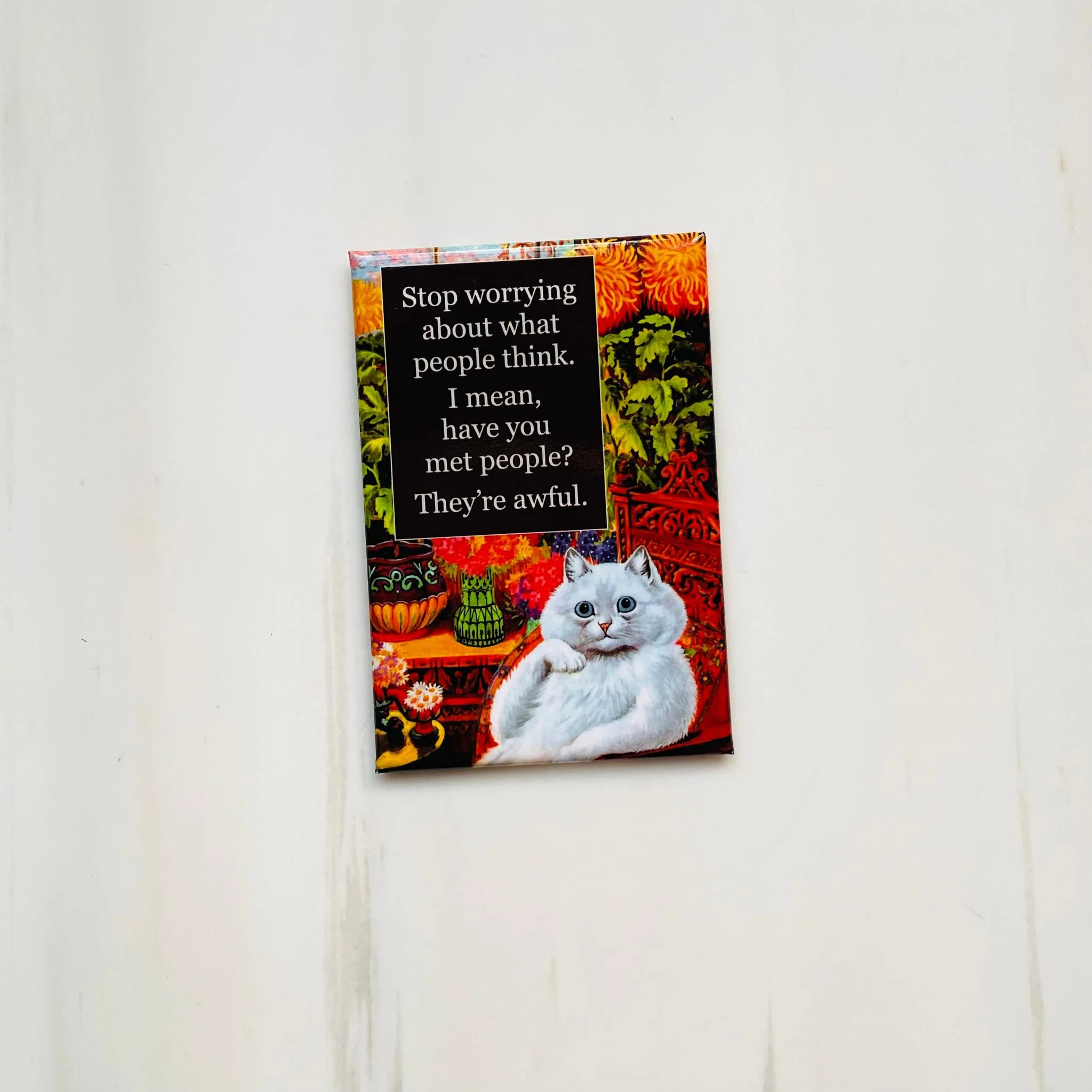 Stop Worrying About What People Think Rectangular Magnet | Refrigerator Magnetic Surface Decor - Image 2