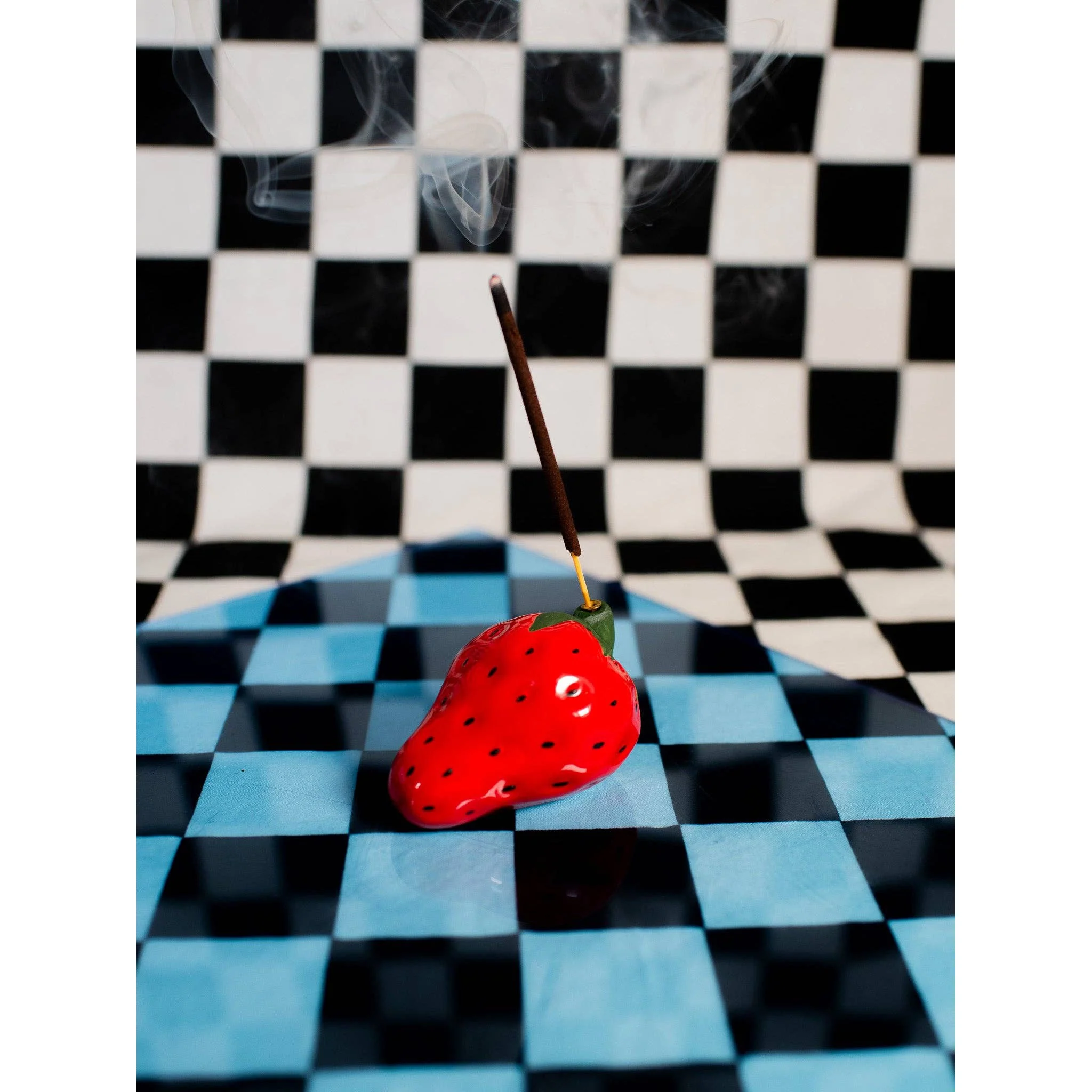 Strawberry Incense Holder | Ceramic Decorative Incense Stick Burner - Image 2