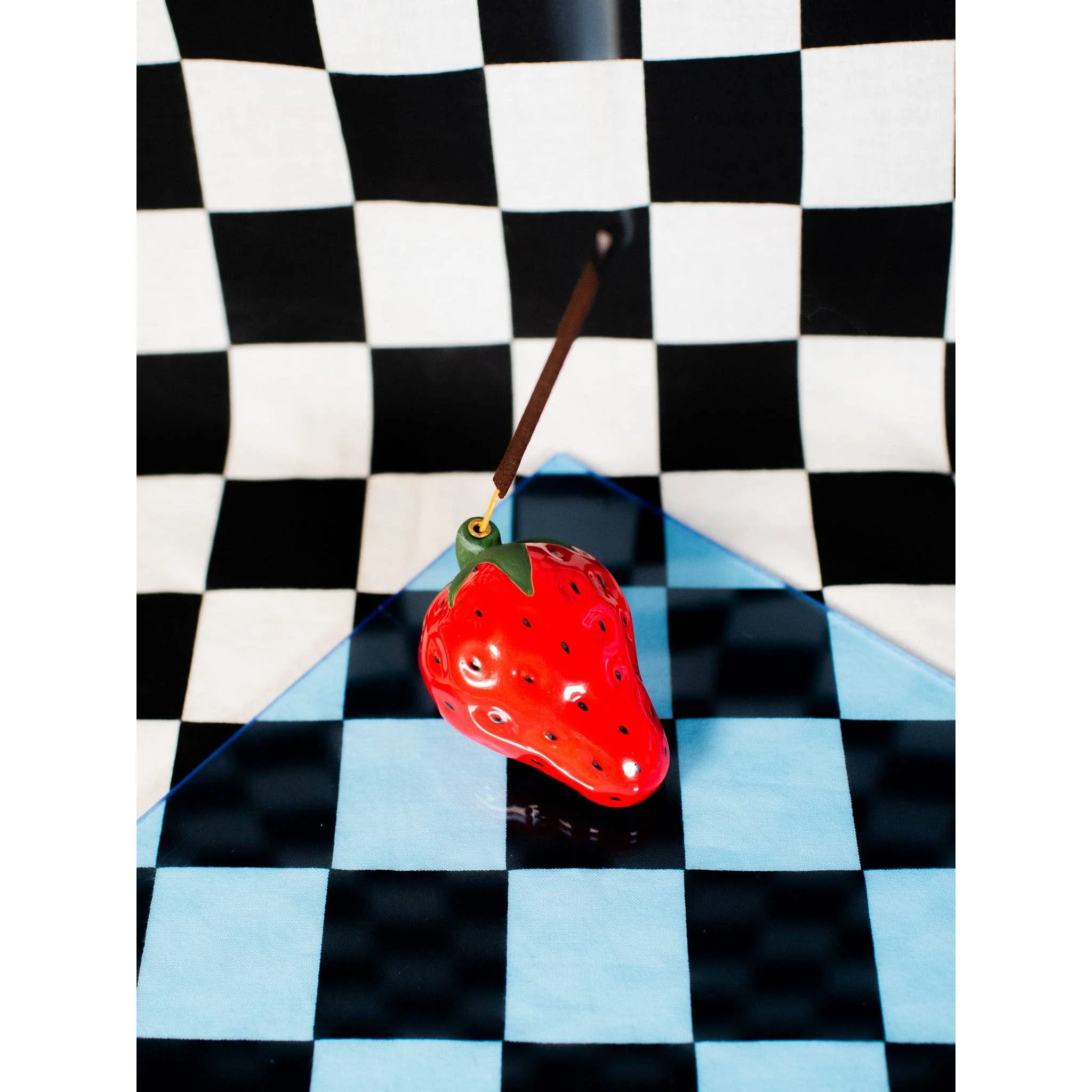 Strawberry Incense Holder | Ceramic Decorative Incense Stick Burner - Image 3